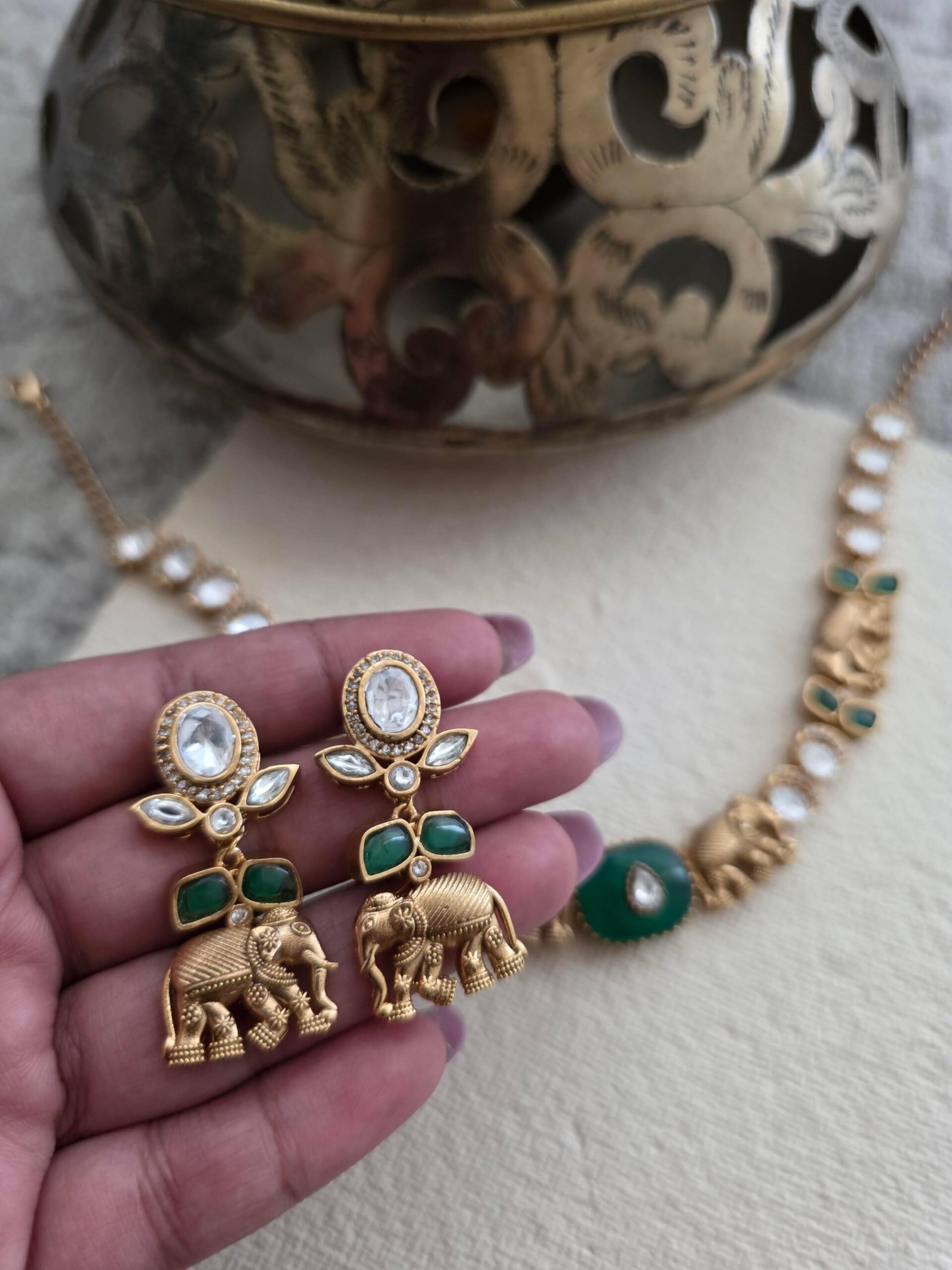 Haathi handcrafted choker Thumbnail