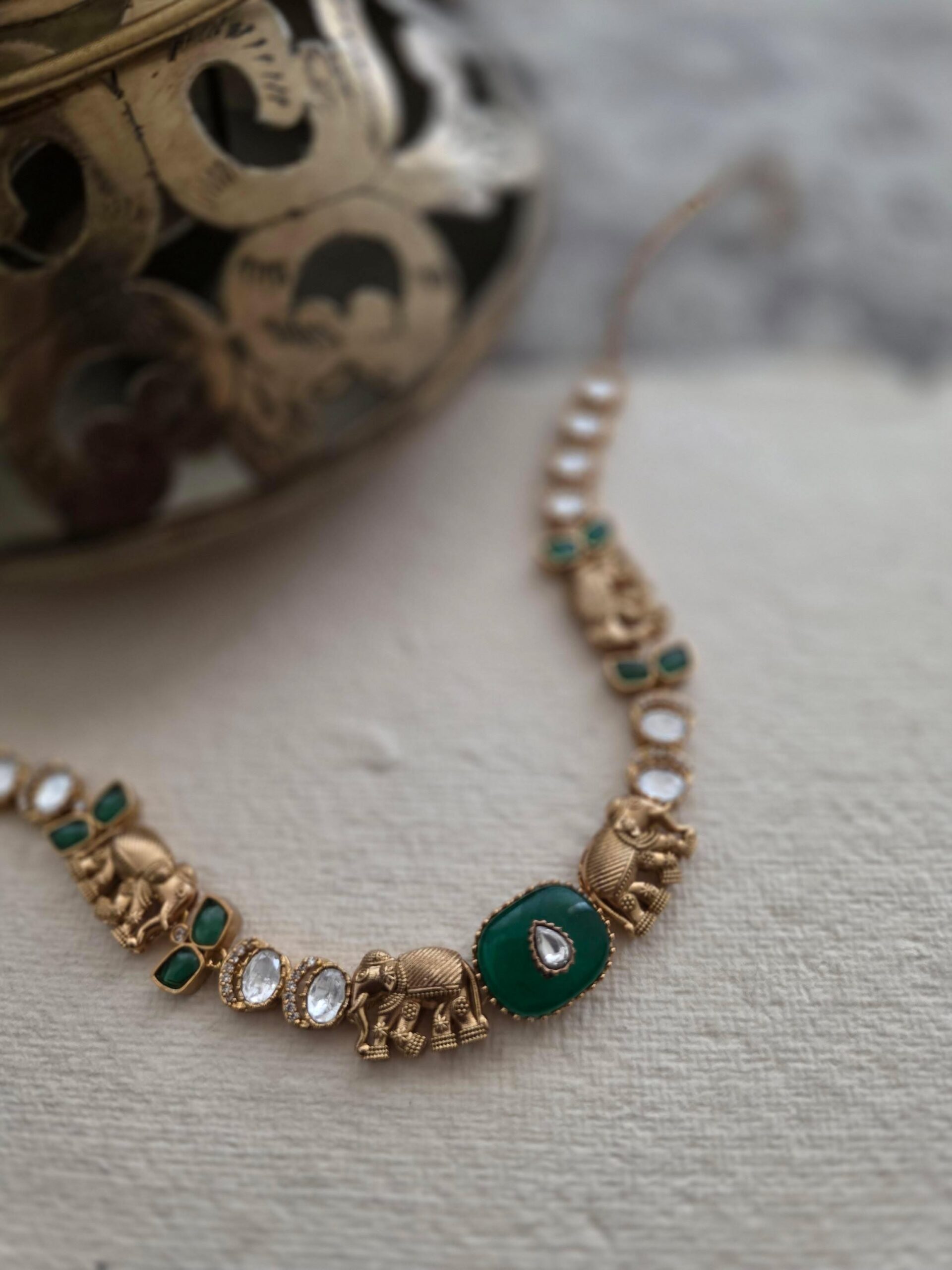 Haathi handcrafted choker Thumbnail
