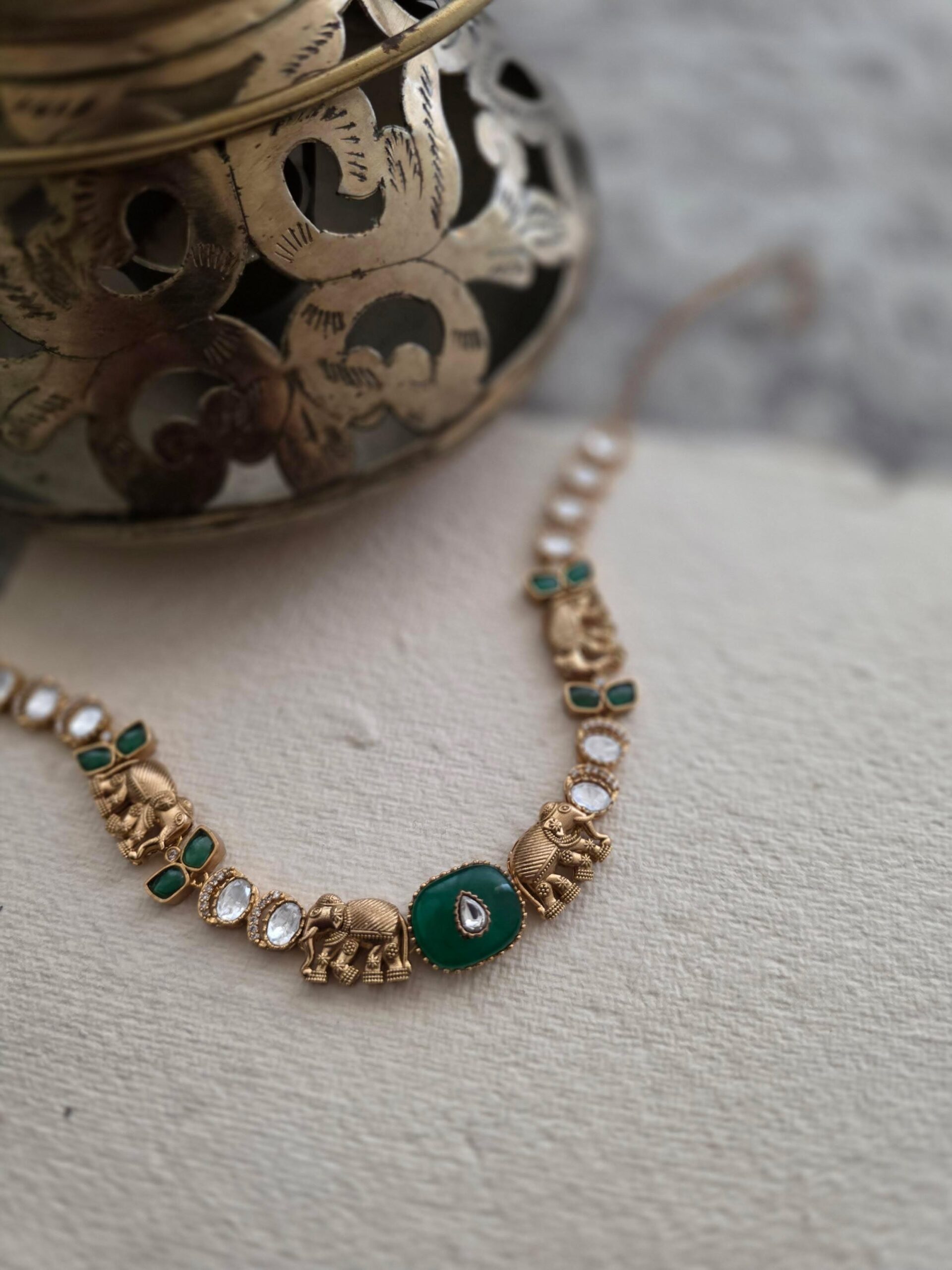 Haathi handcrafted choker Thumbnail