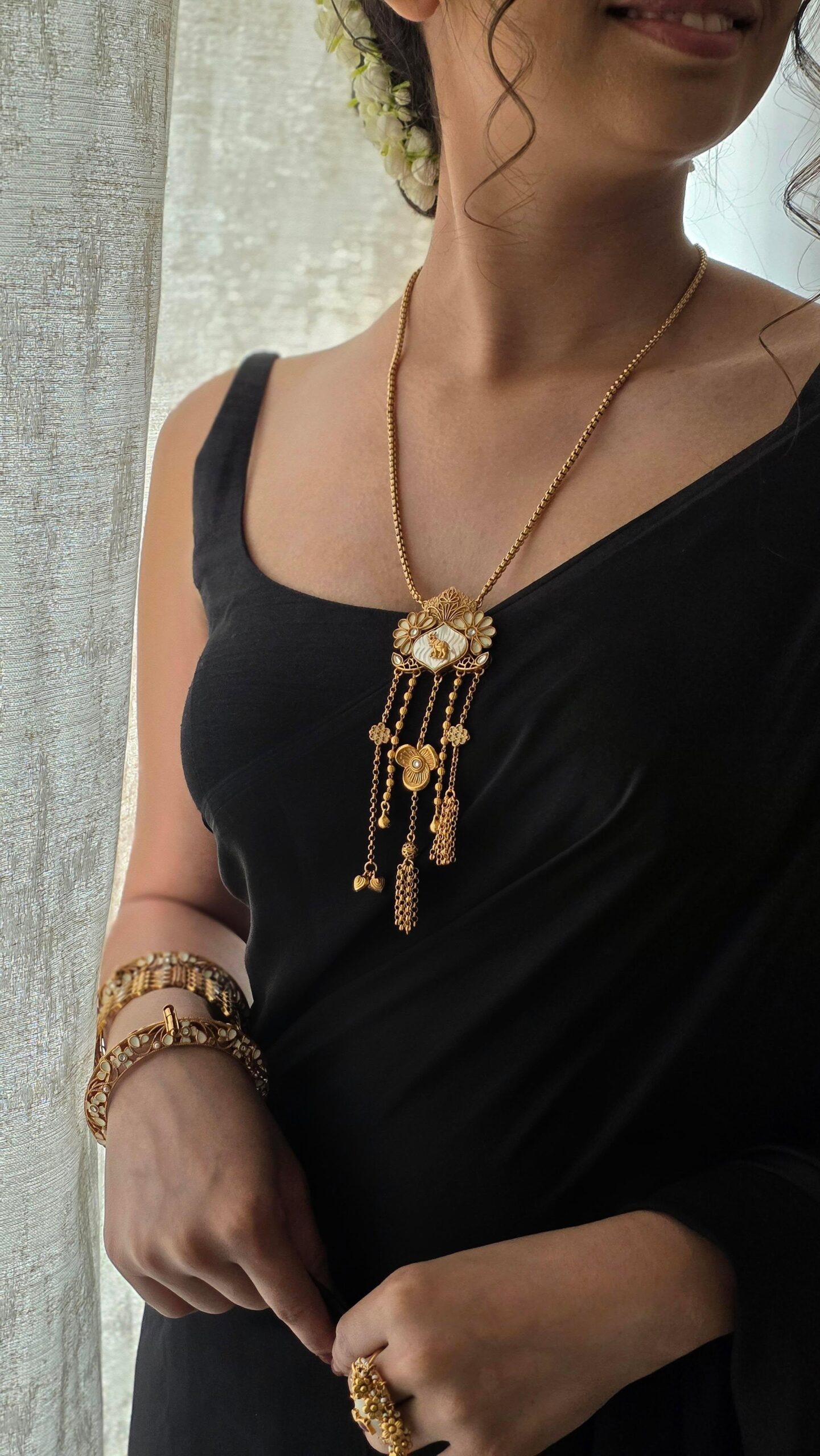 Madhuban handcrafted delicate necklace Thumbnail