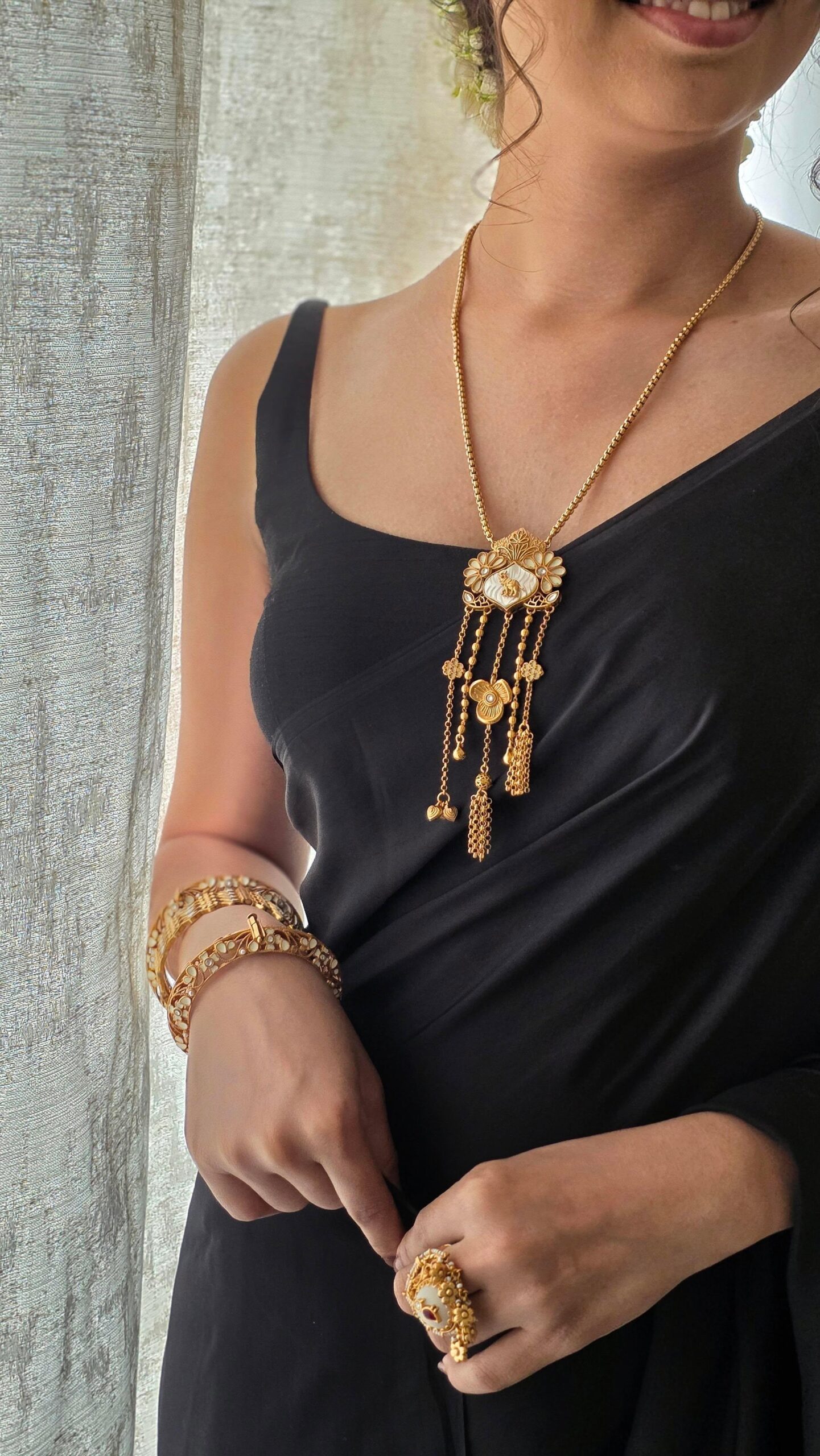 Madhuban handcrafted delicate necklace Thumbnail