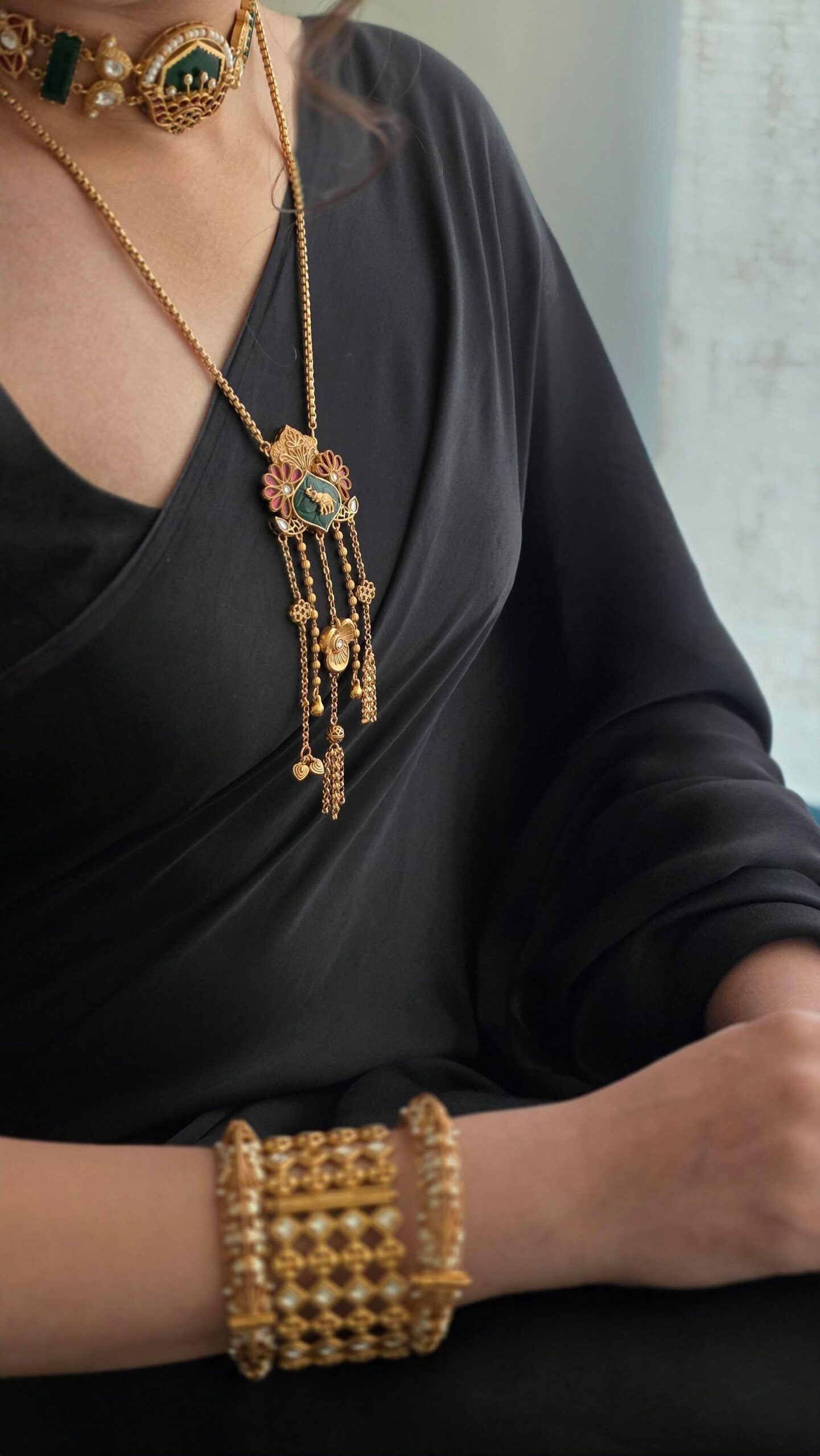Madhuban handcrafted delicate necklace Thumbnail
