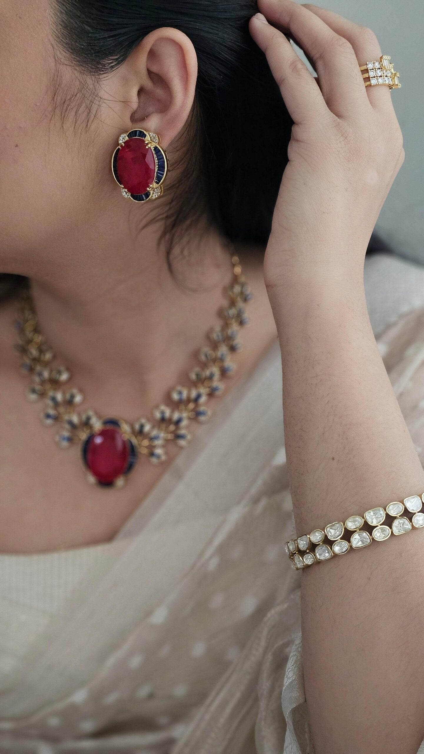 Rossie semi precious quartz necklace Thumbnail