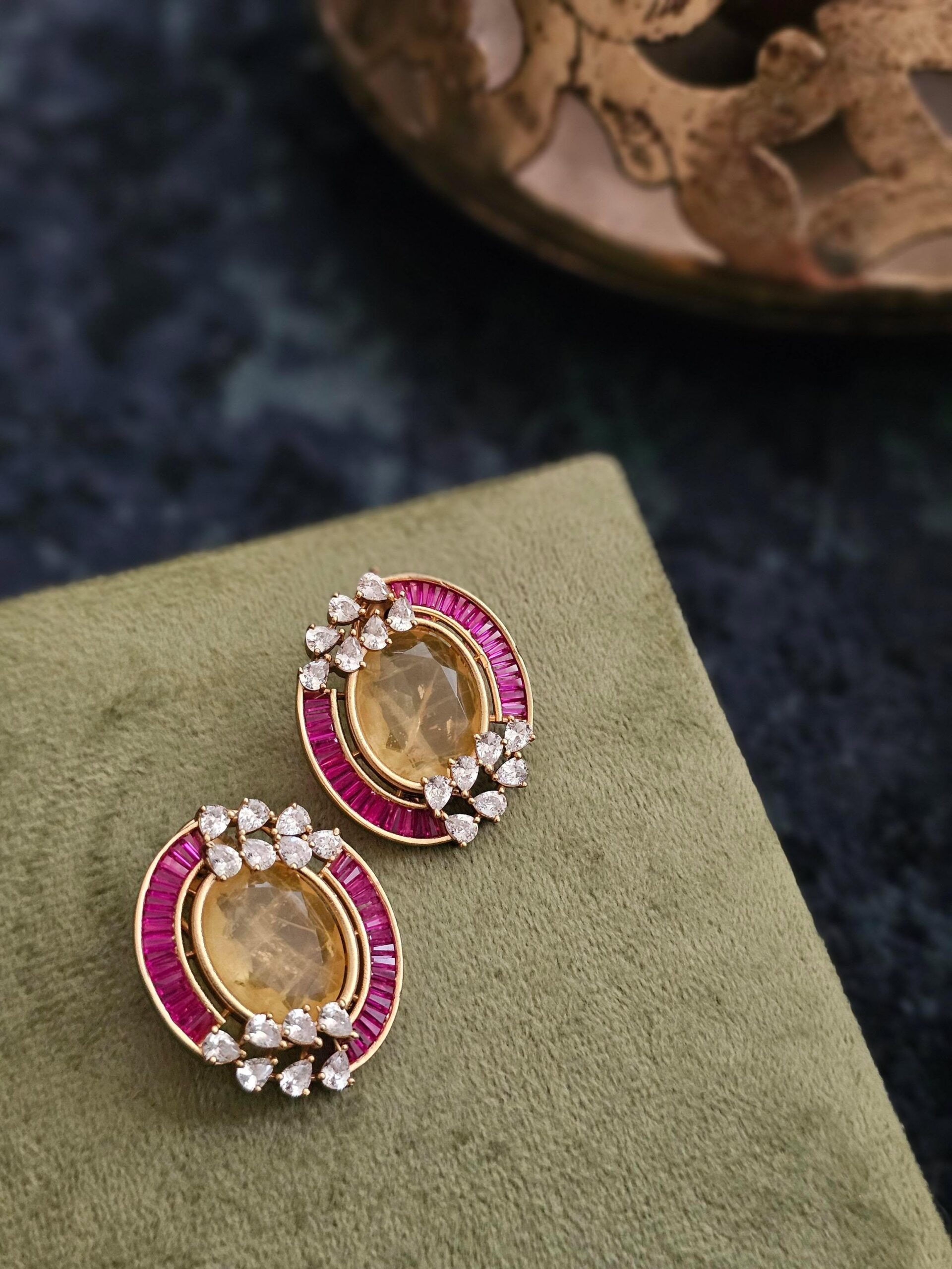 Dripti quartz studs Thumbnail