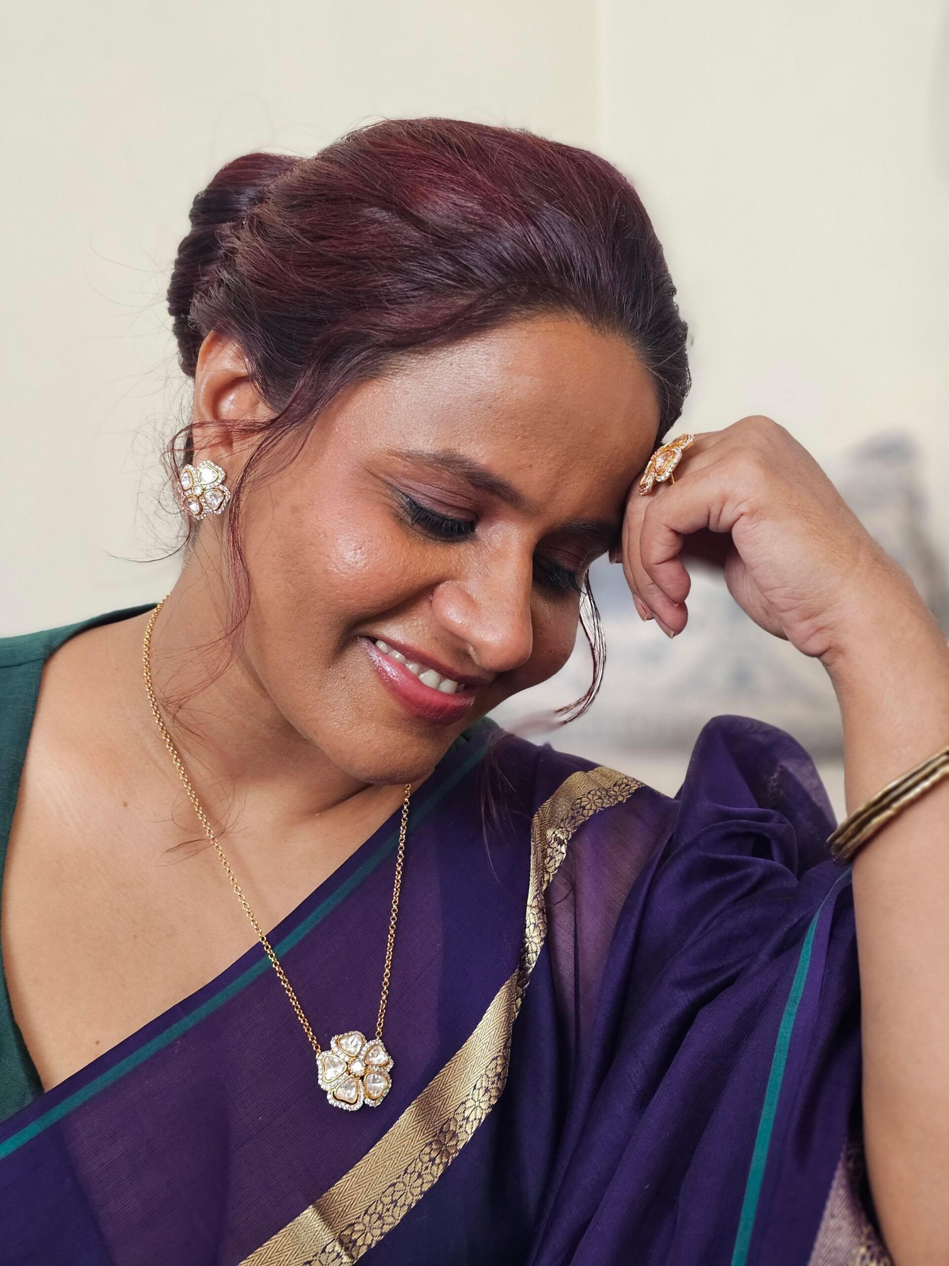 Sofia delicate polki necklace Thumbnail