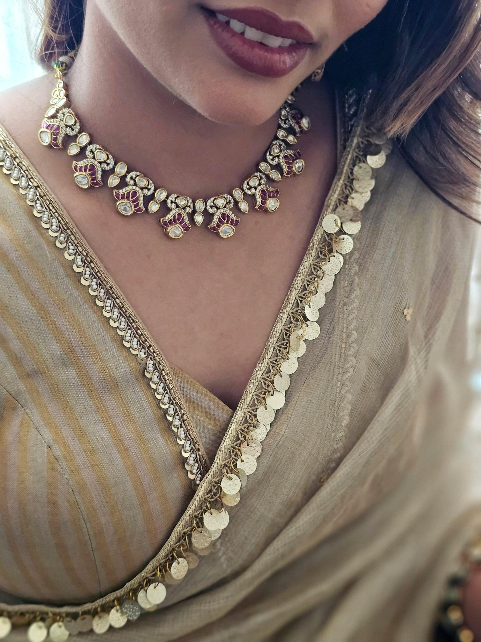 Latika meenakari necklace Thumbnail