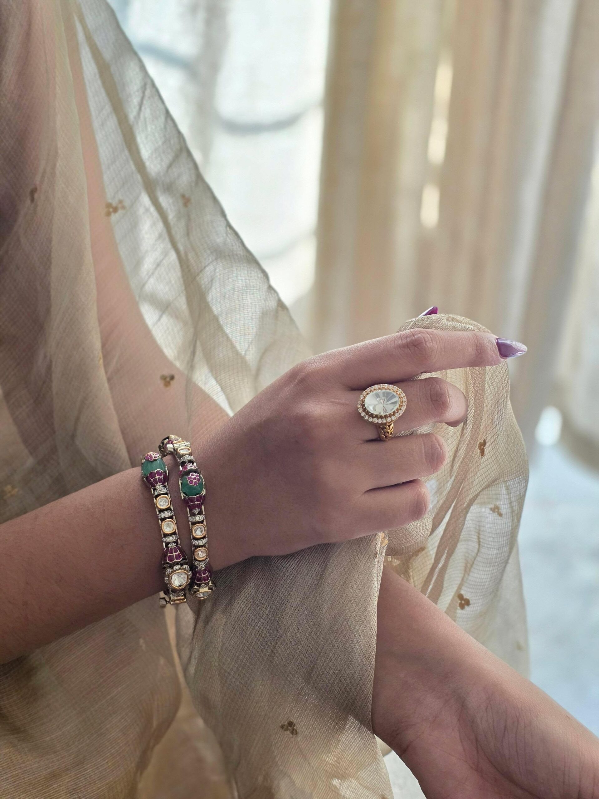 Anvit polki and quartz bangles Thumbnail