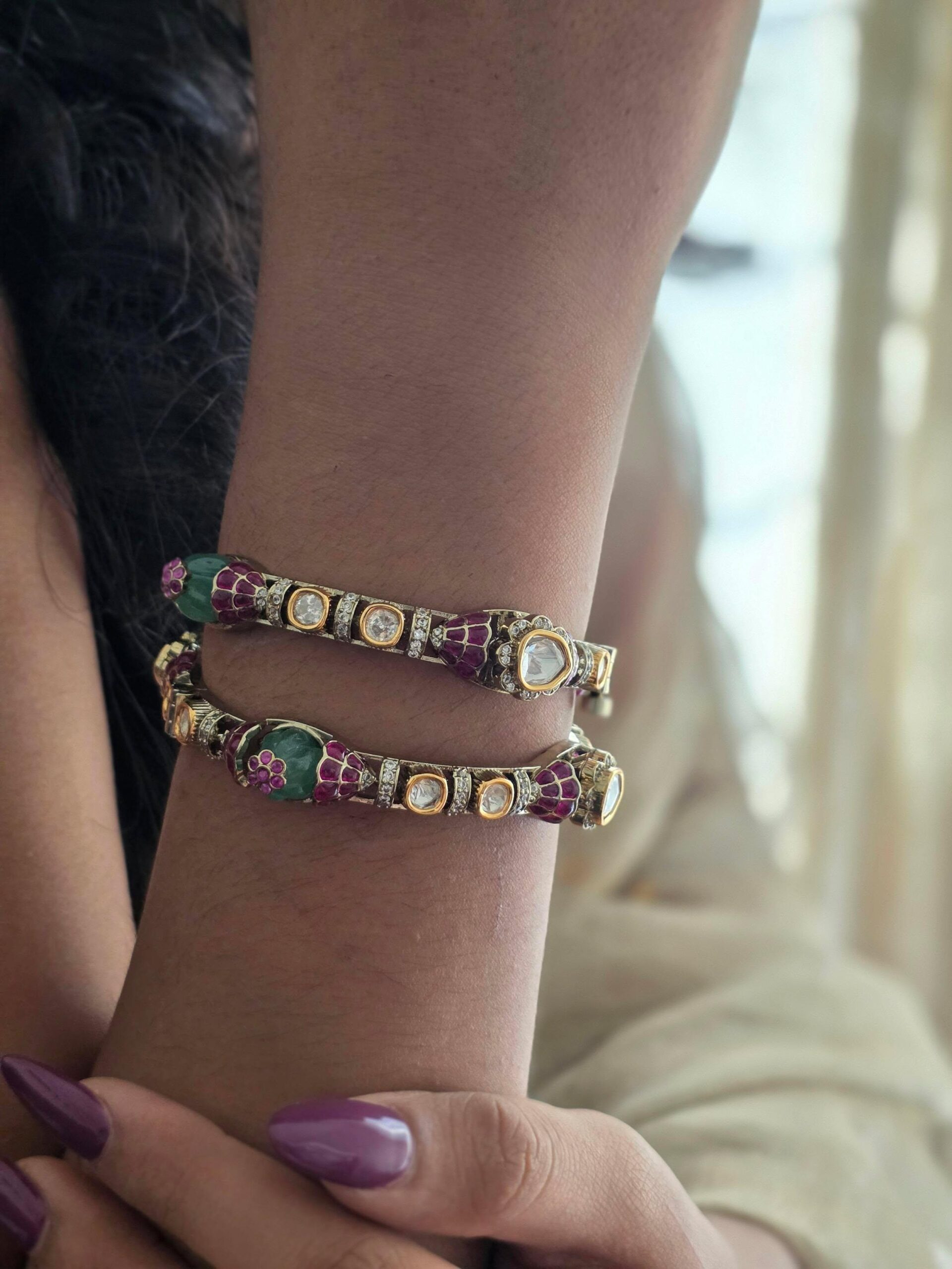 Anvit polki and quartz bangles Thumbnail