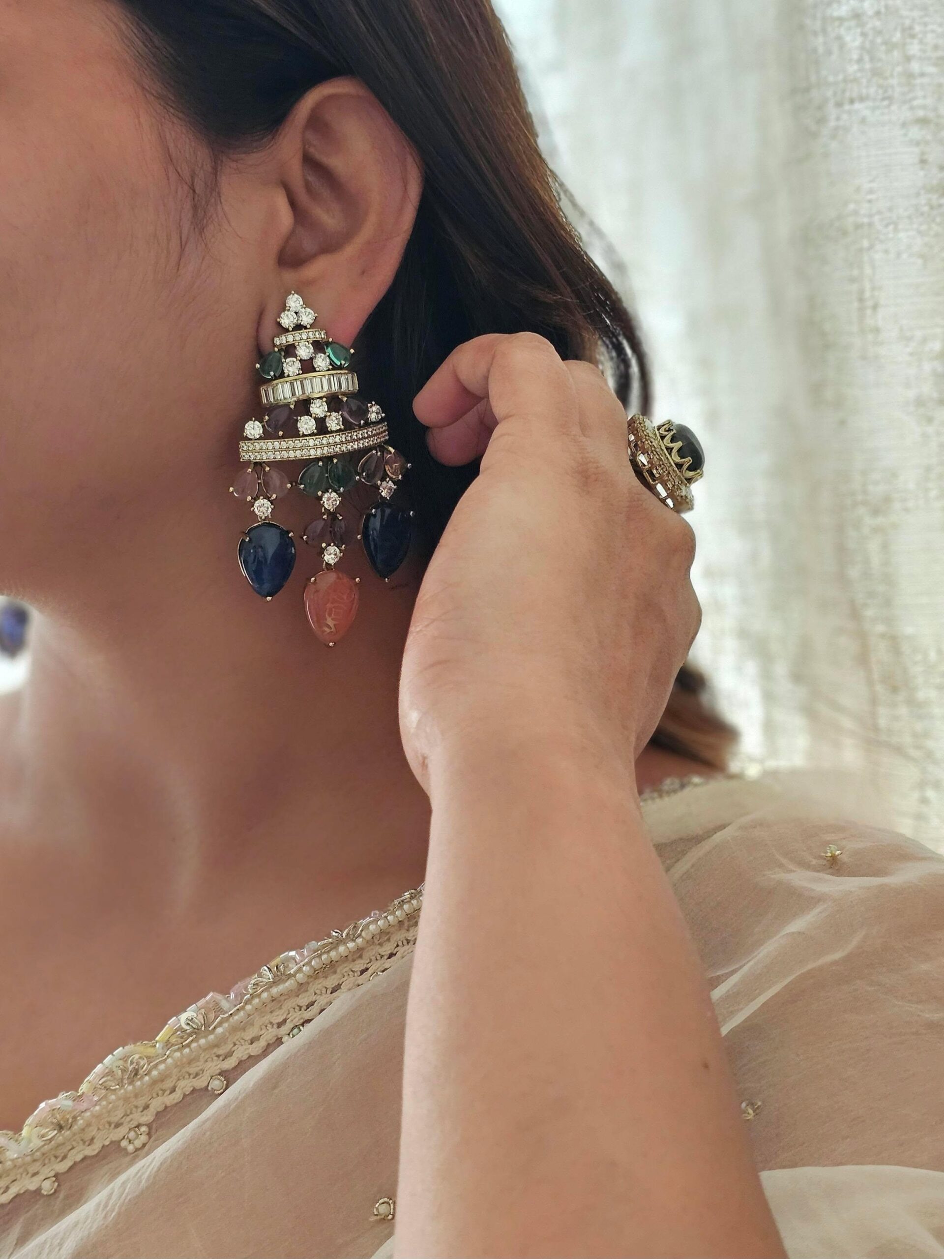 Eira quartz earrings Thumbnail