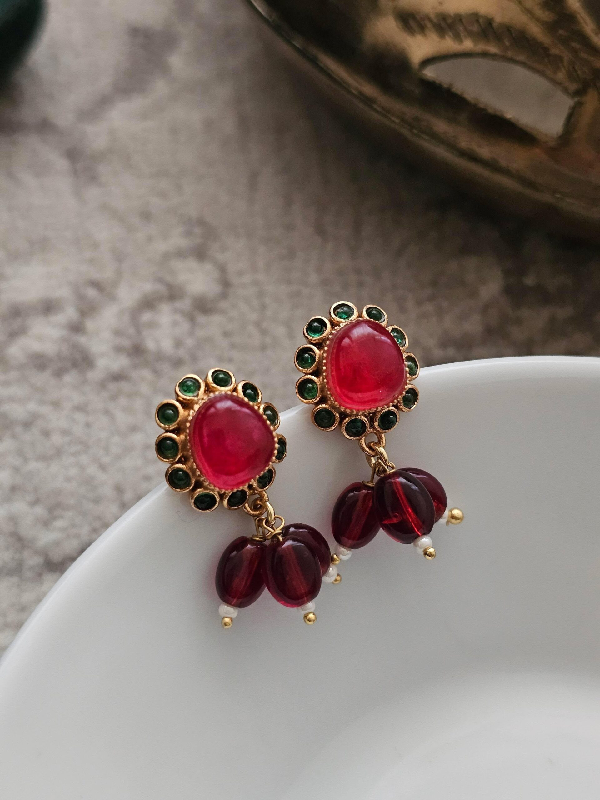 Pihu handcrafted studs Thumbnail