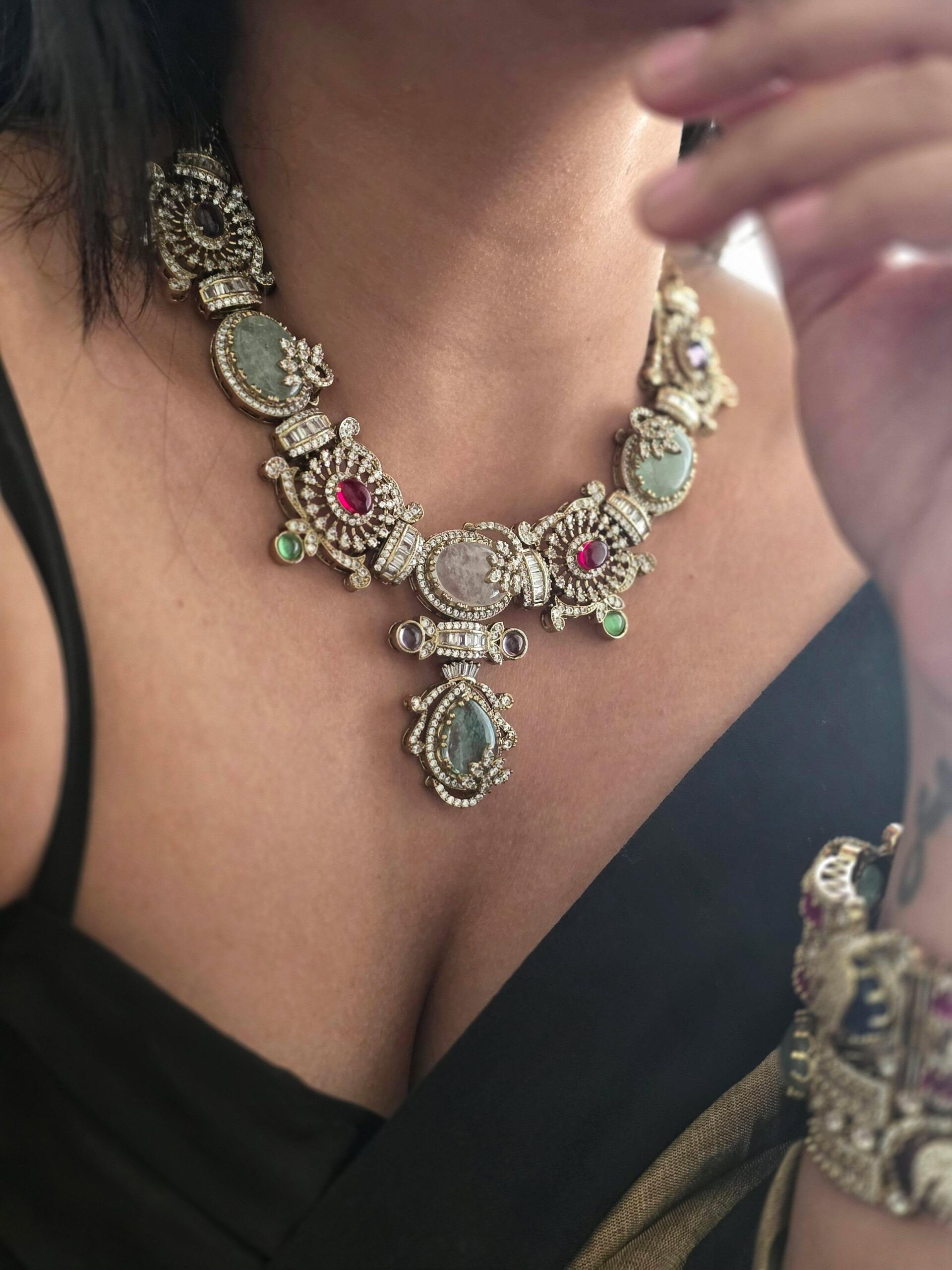 Jose semi precious quartz necklace Thumbnail