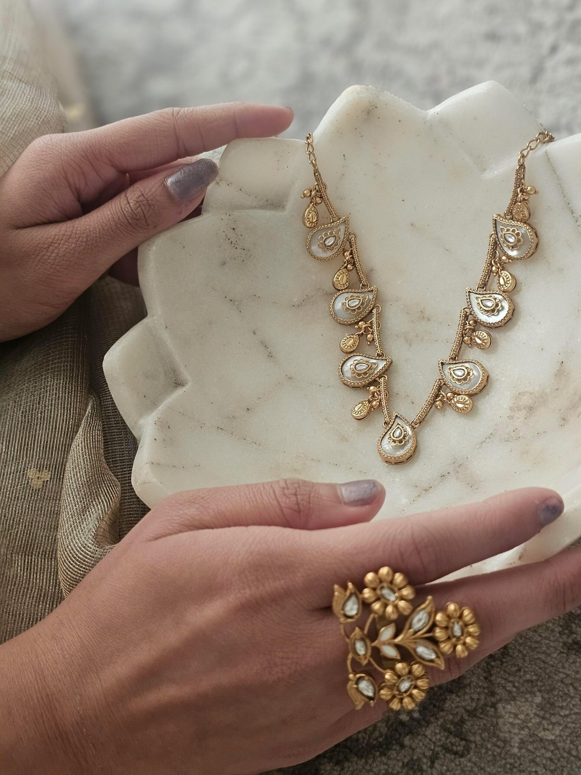 Krisha handcrafted delicate necklace Thumbnail