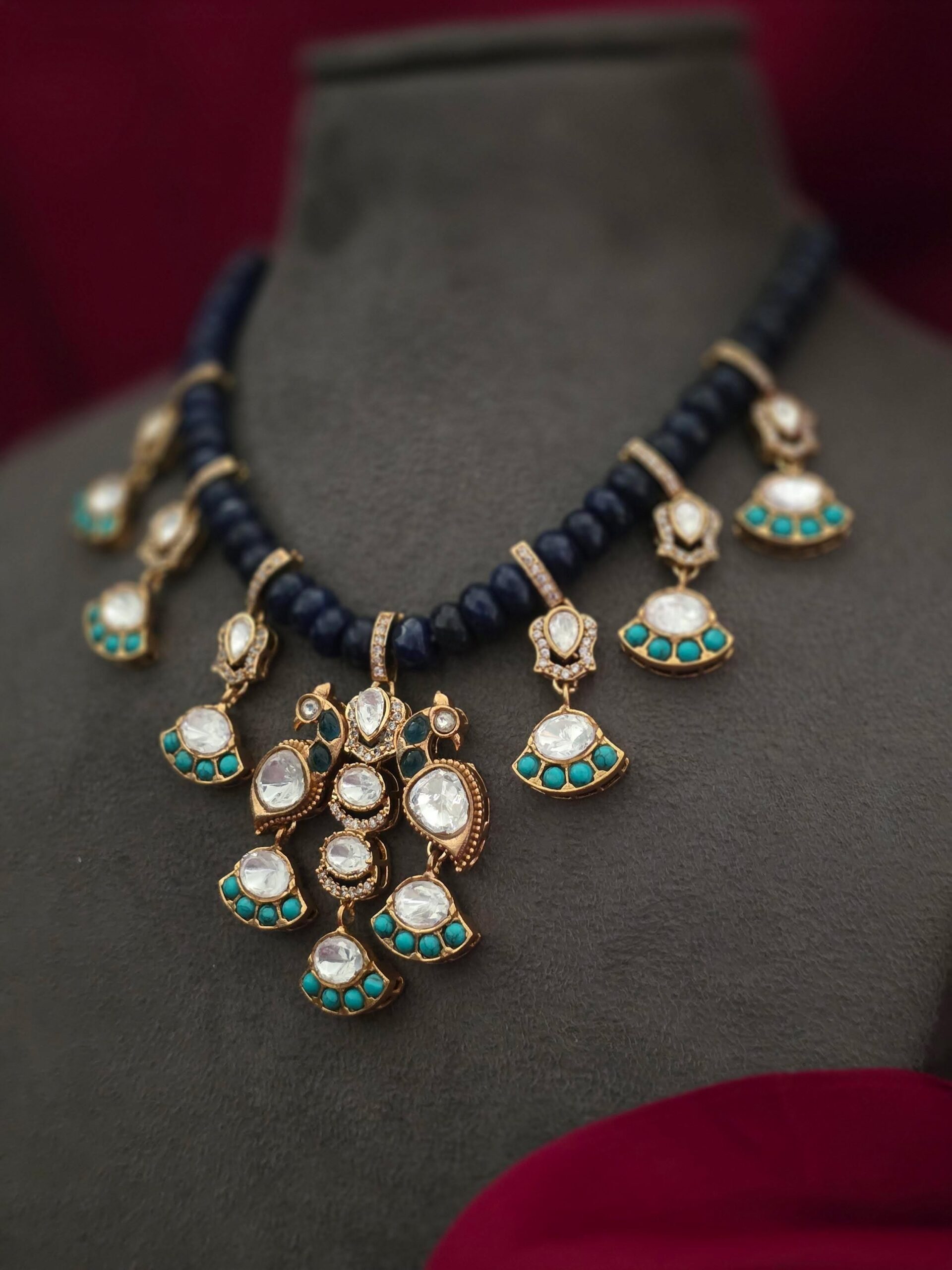 Chiraiya pearl and polki necklace Thumbnail