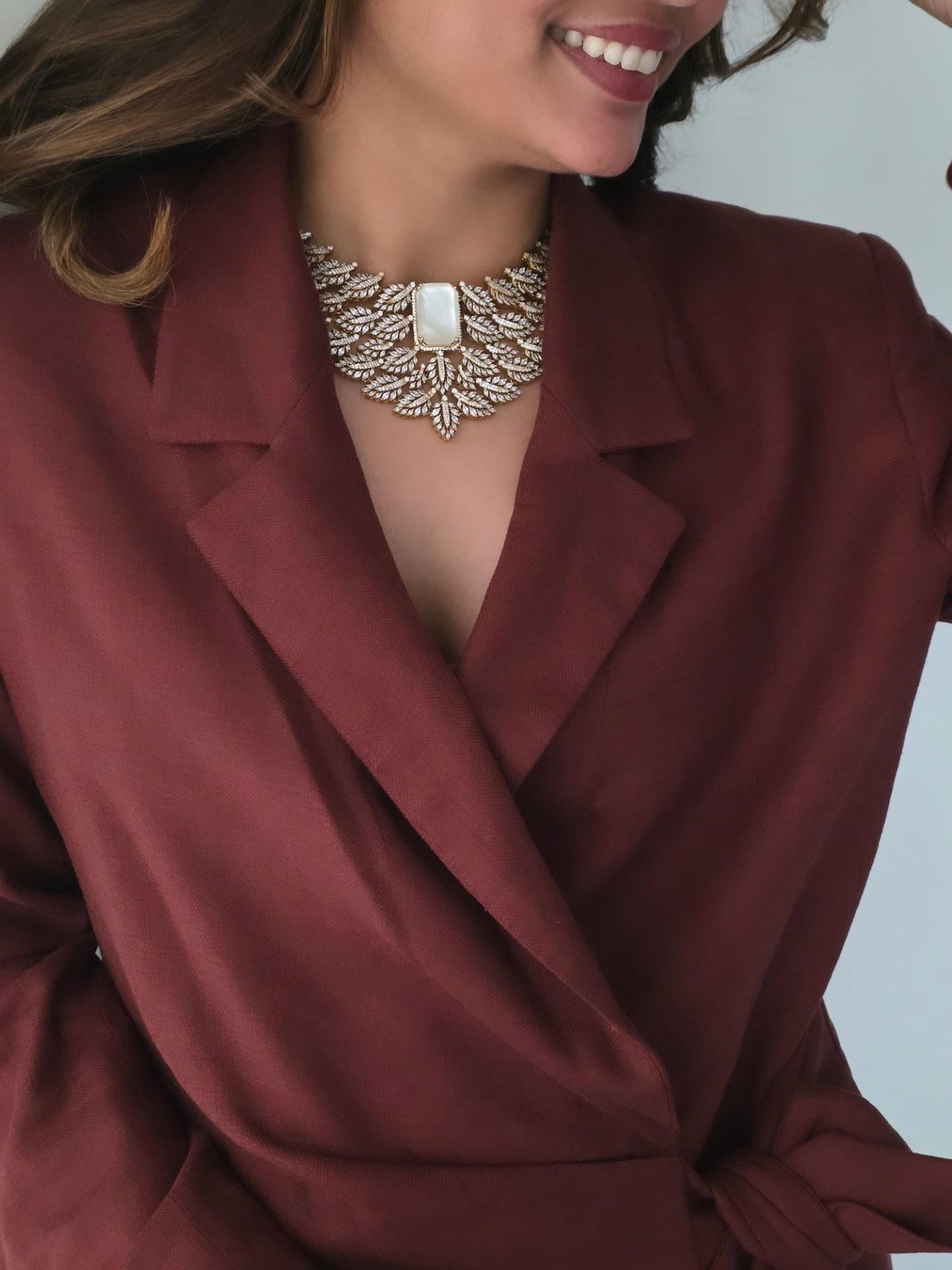 Diana statement diamond necklace Thumbnail