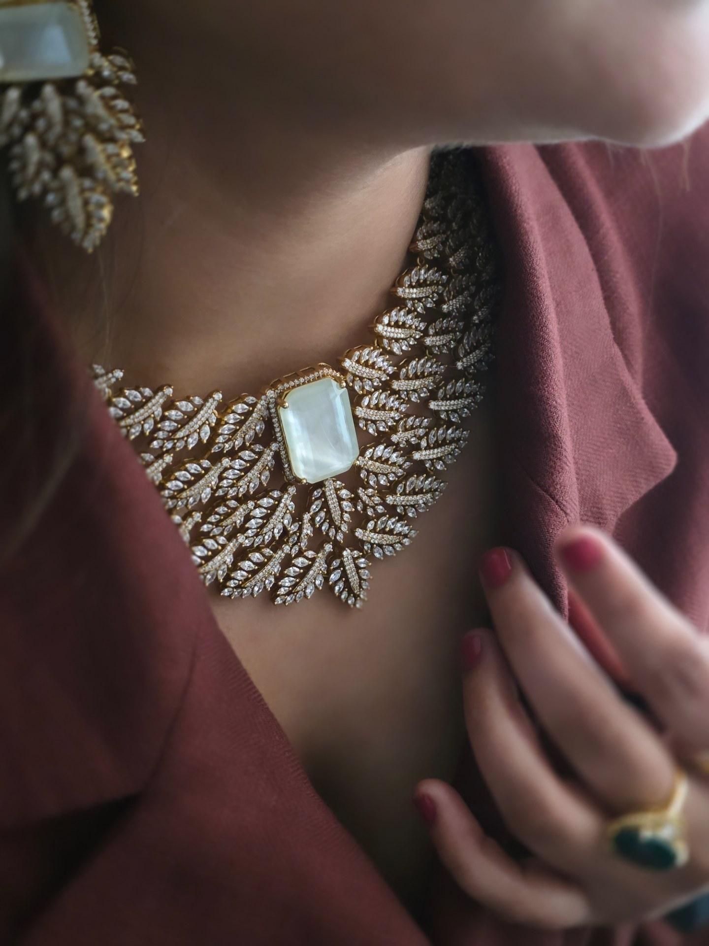 Diana statement diamond necklace Thumbnail