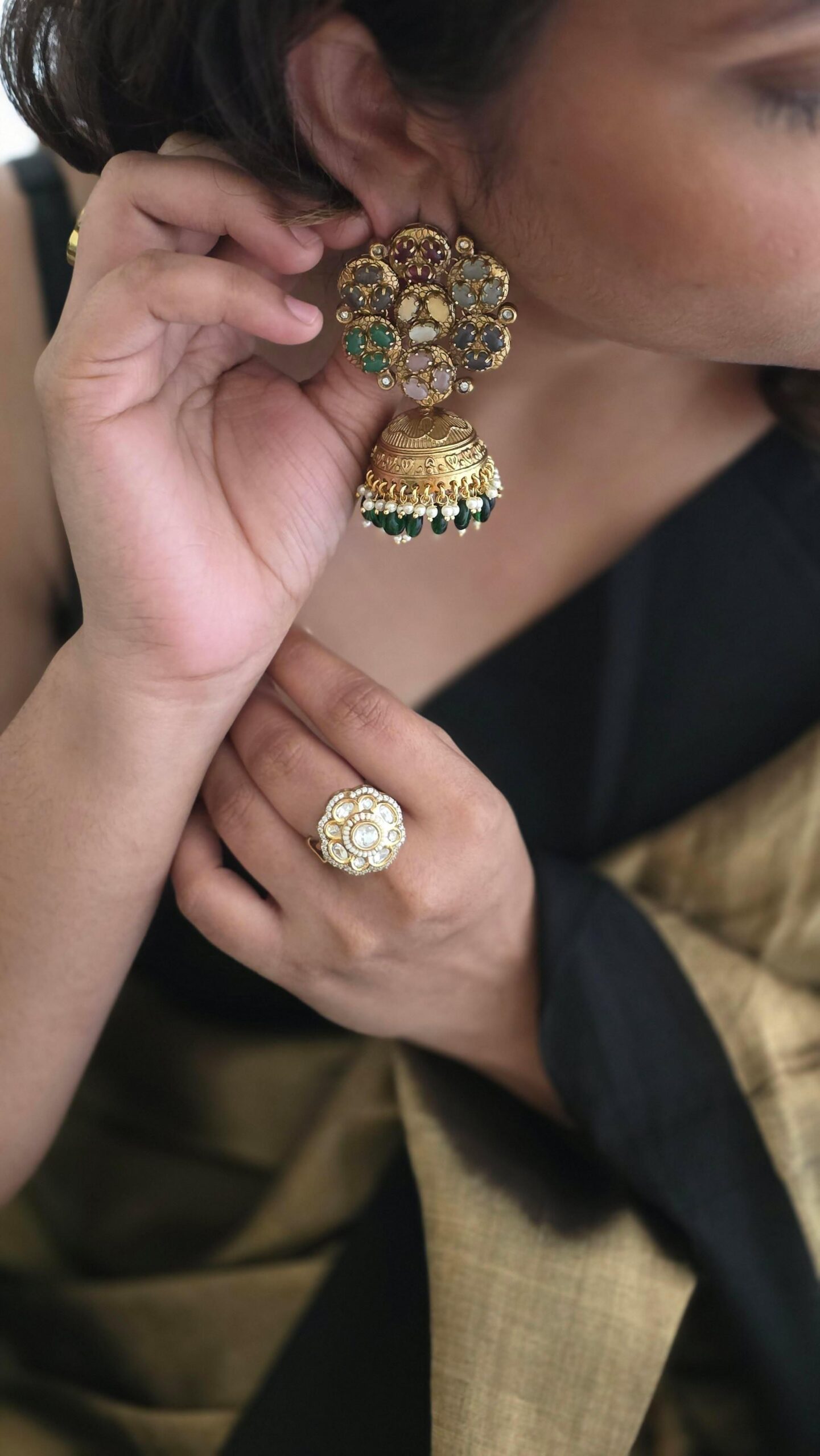 Zuri handcrafted jhumki Thumbnail