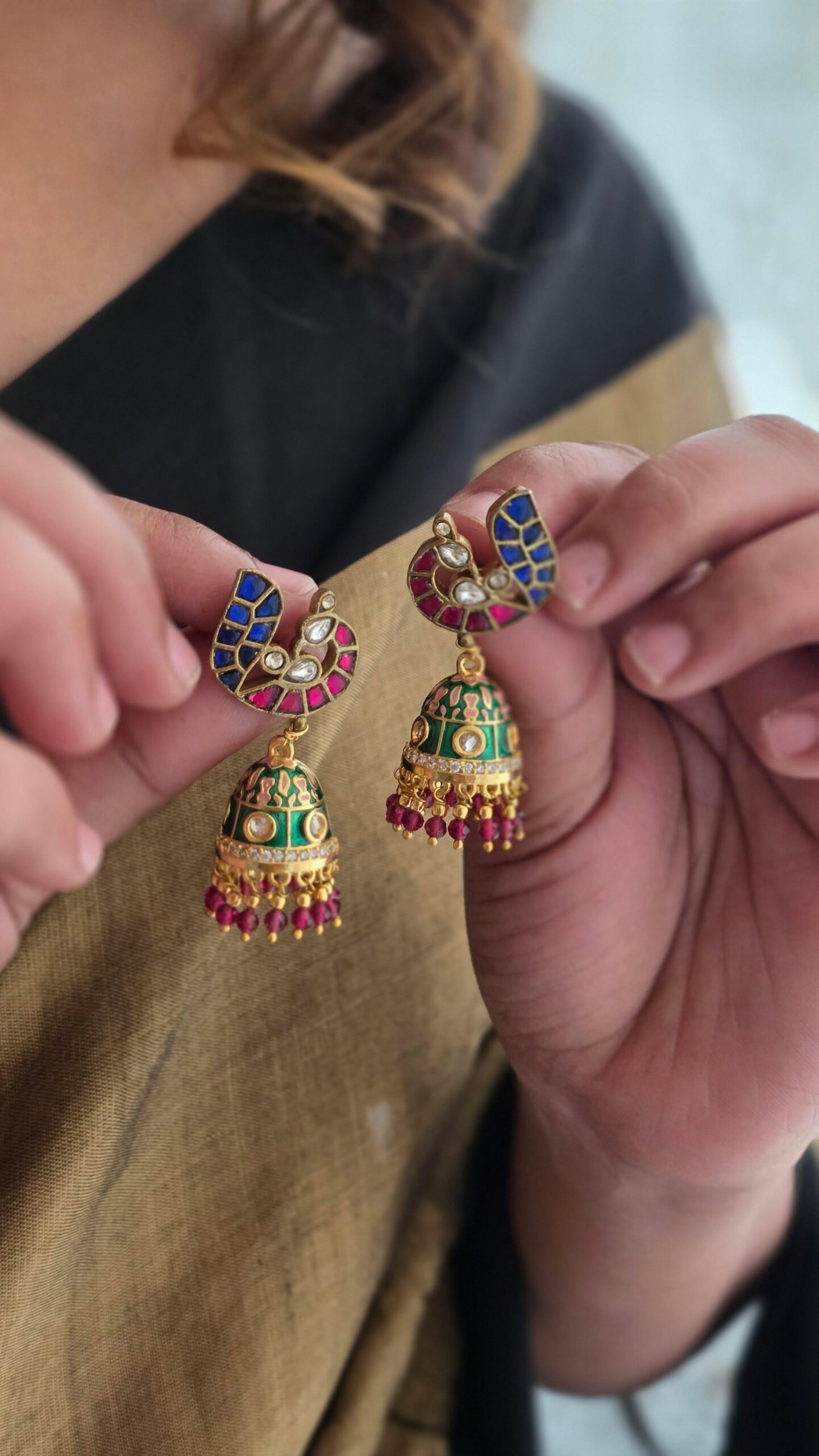 Chidiya handcrafted jhumki Thumbnail