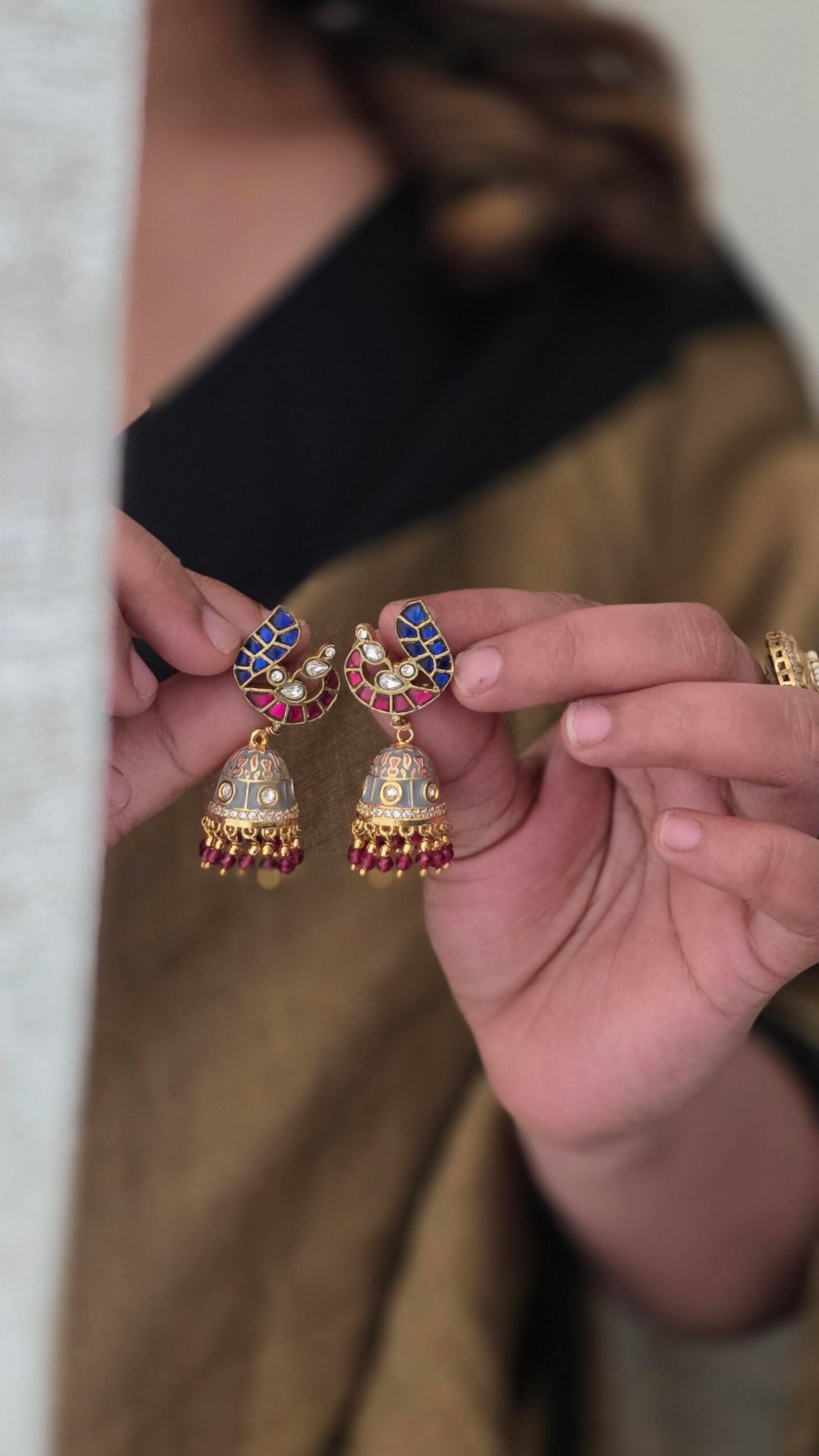 Chidiya handcrafted jhumki Thumbnail