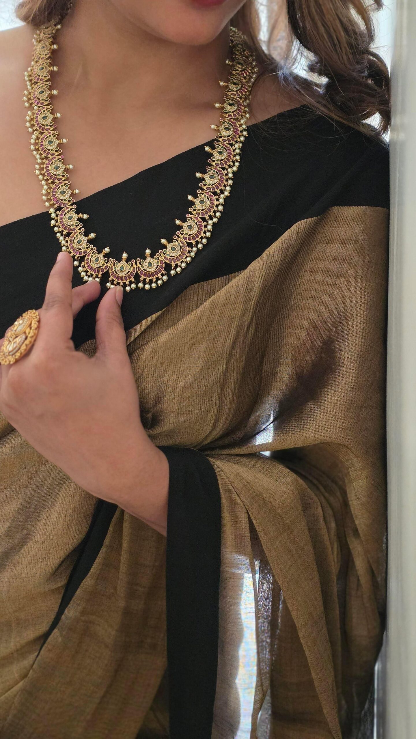 Dvija handcrafted long necklace Thumbnail