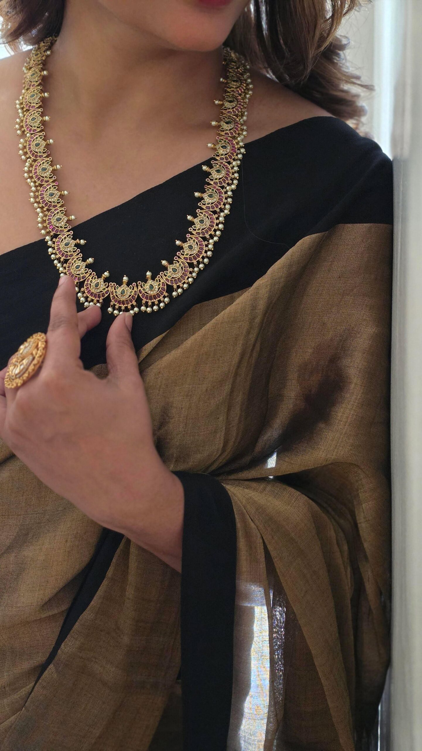 Dvija handcrafted long necklace Thumbnail