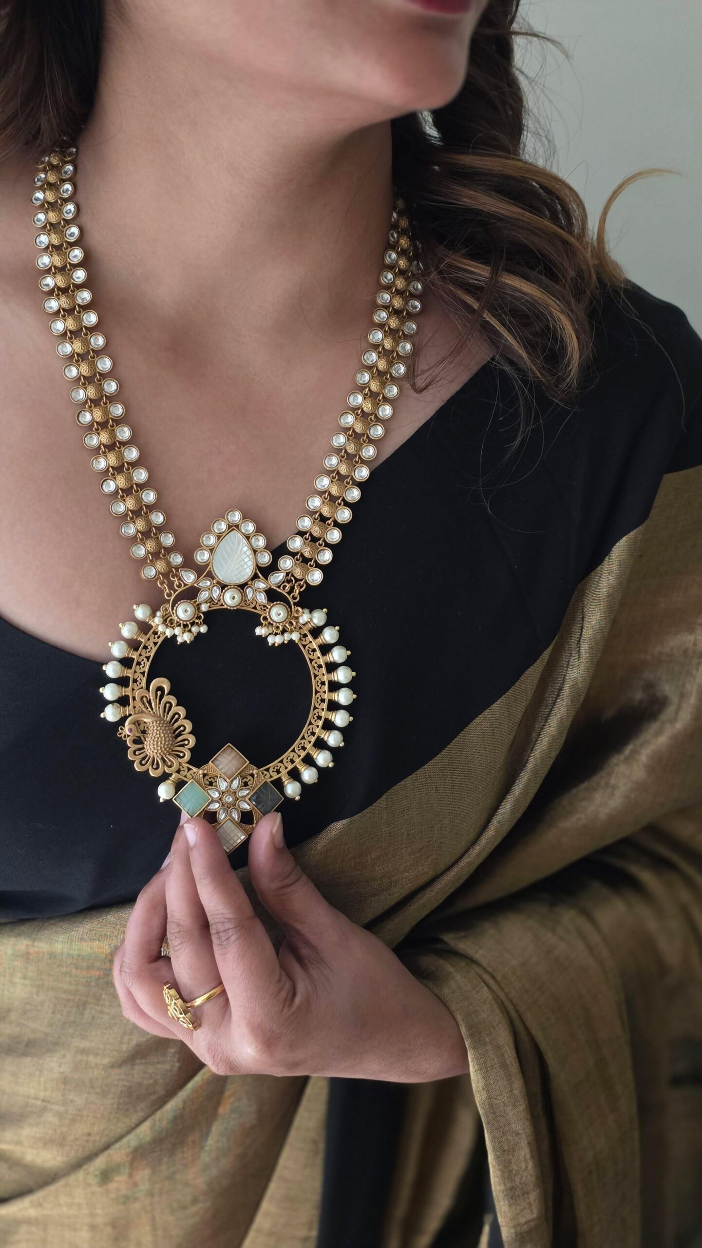 Ishita handcrafted long necklace Thumbnail