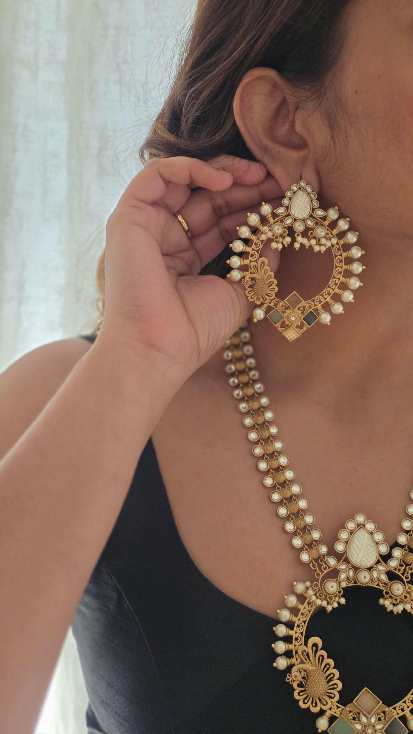 Ishita handcrafted long necklace Thumbnail