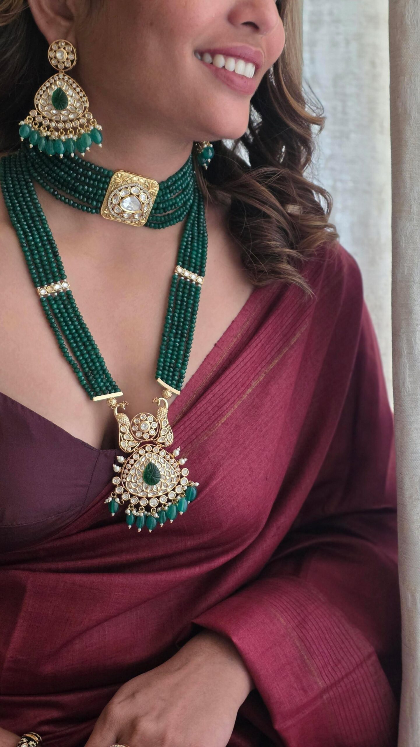 Aarna polki & pearl choker Thumbnail