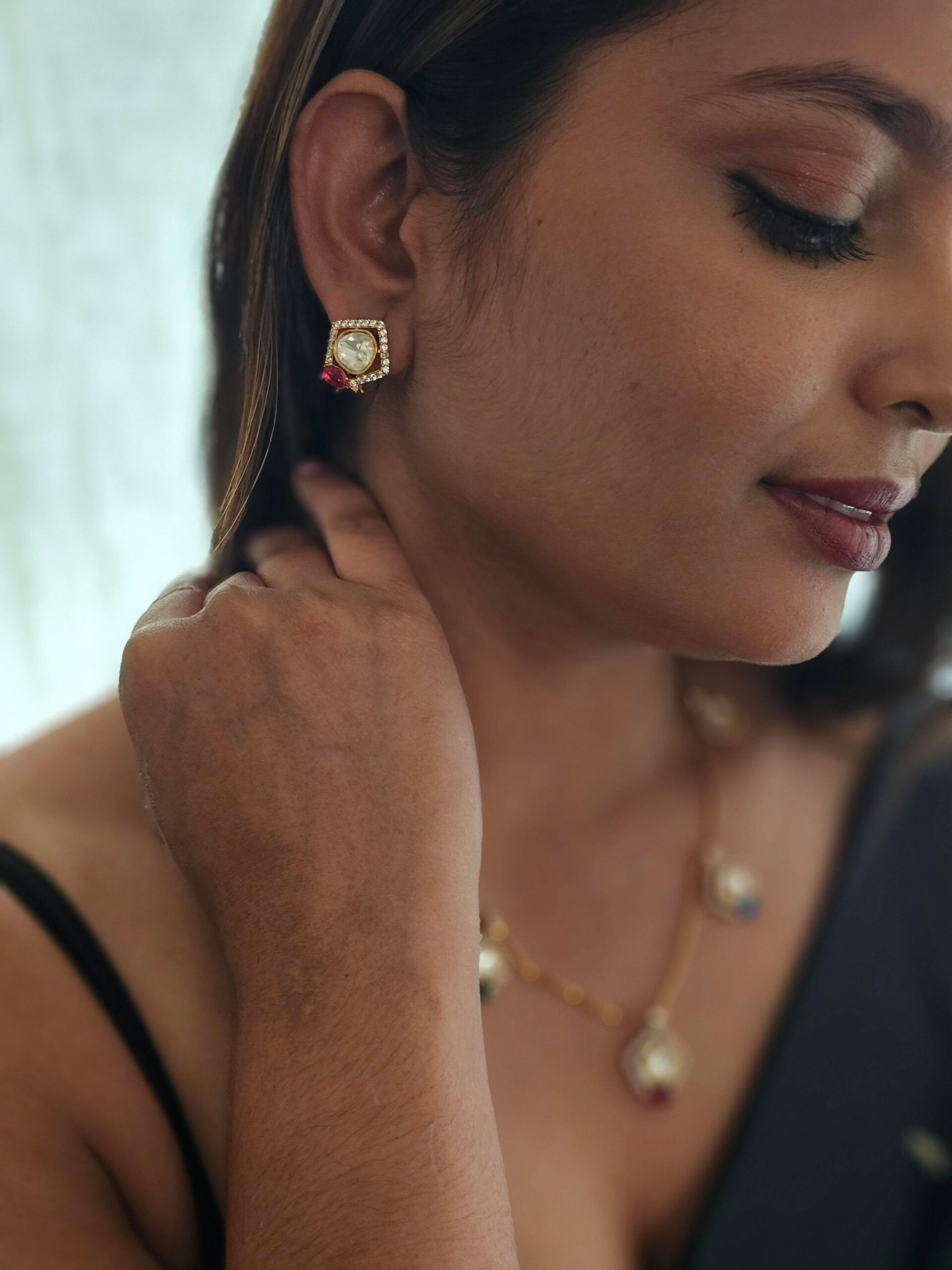 Dua delicate polki necklace Thumbnail