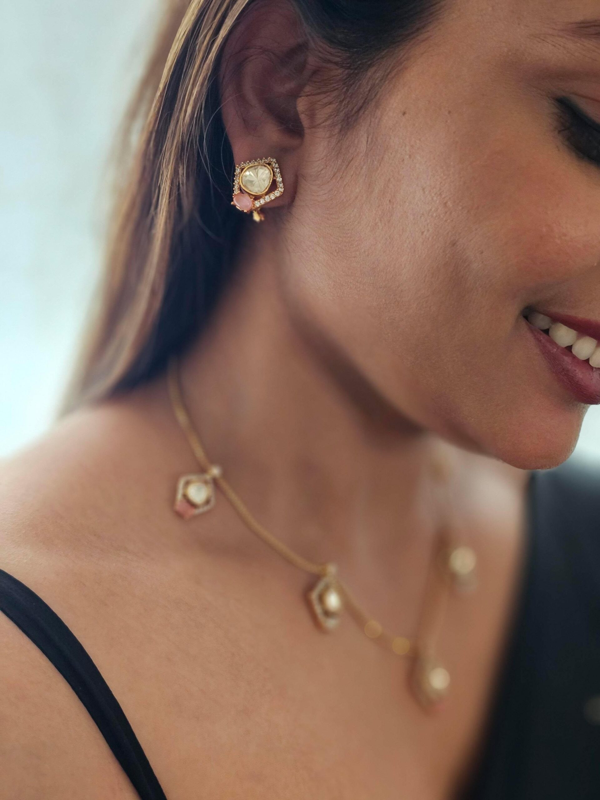 Dua delicate polki necklace Thumbnail