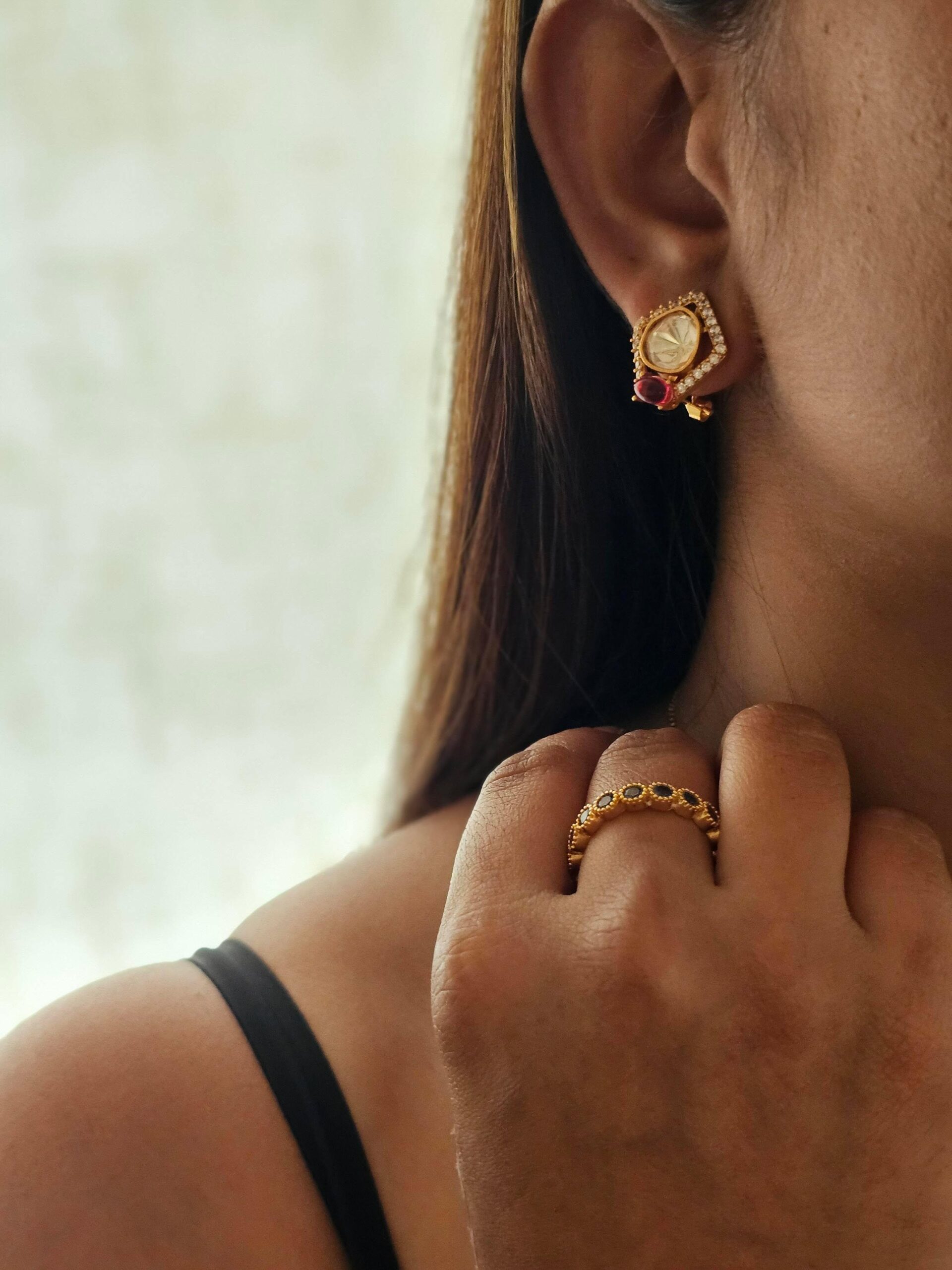 Dua delicate polki necklace Thumbnail