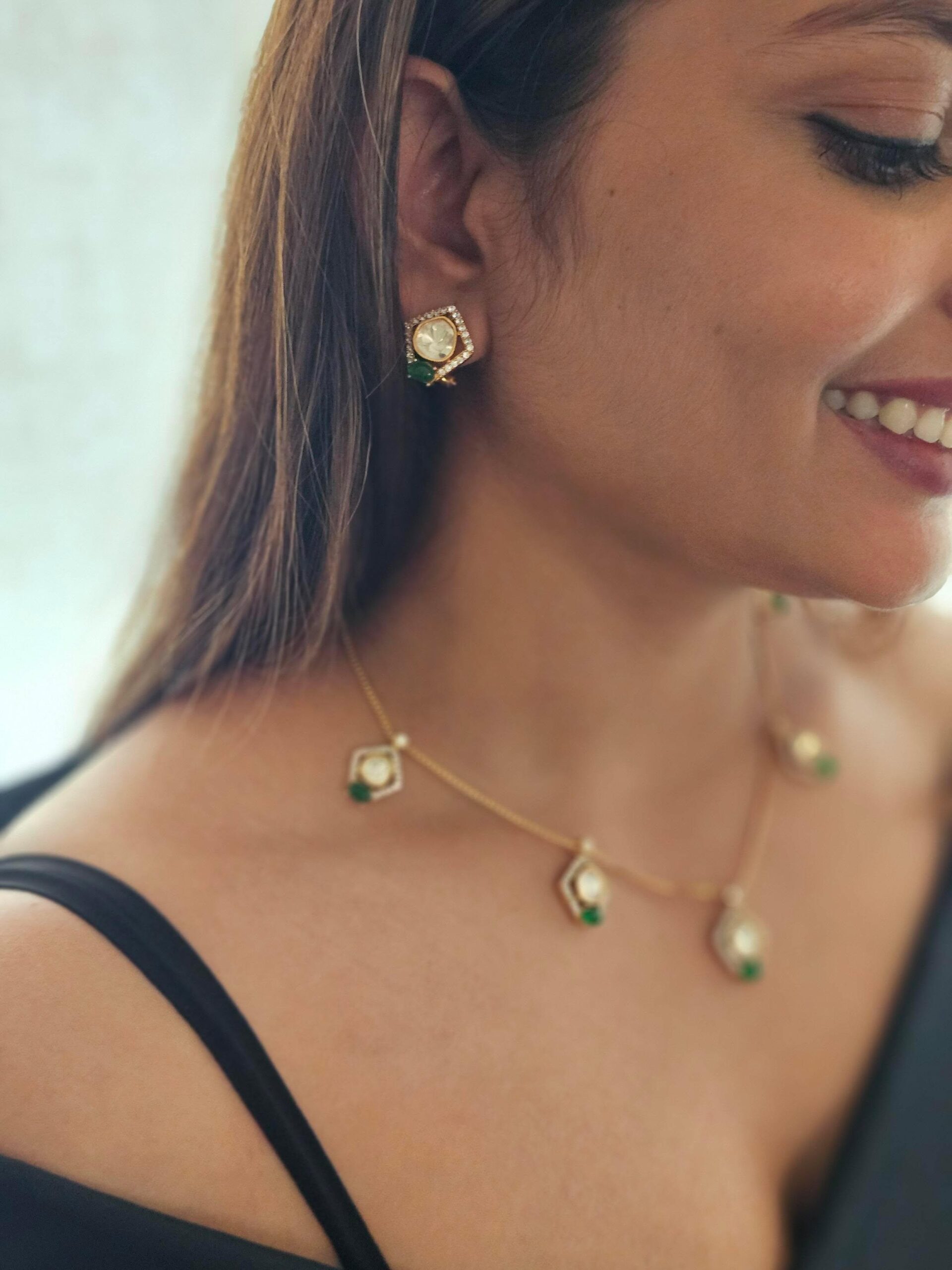 Dua delicate polki necklace Thumbnail