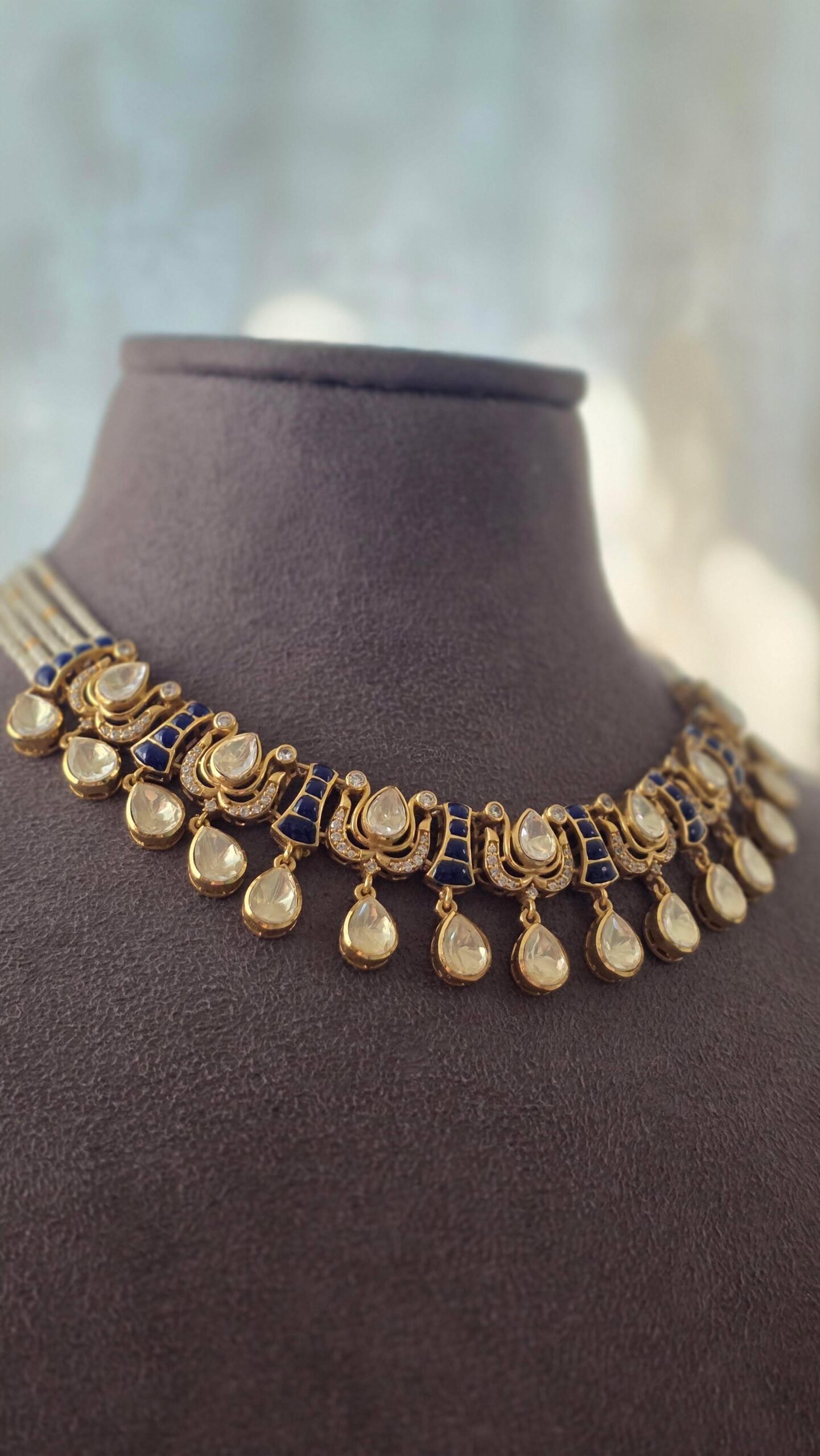 Veda delicate polki necklace Thumbnail