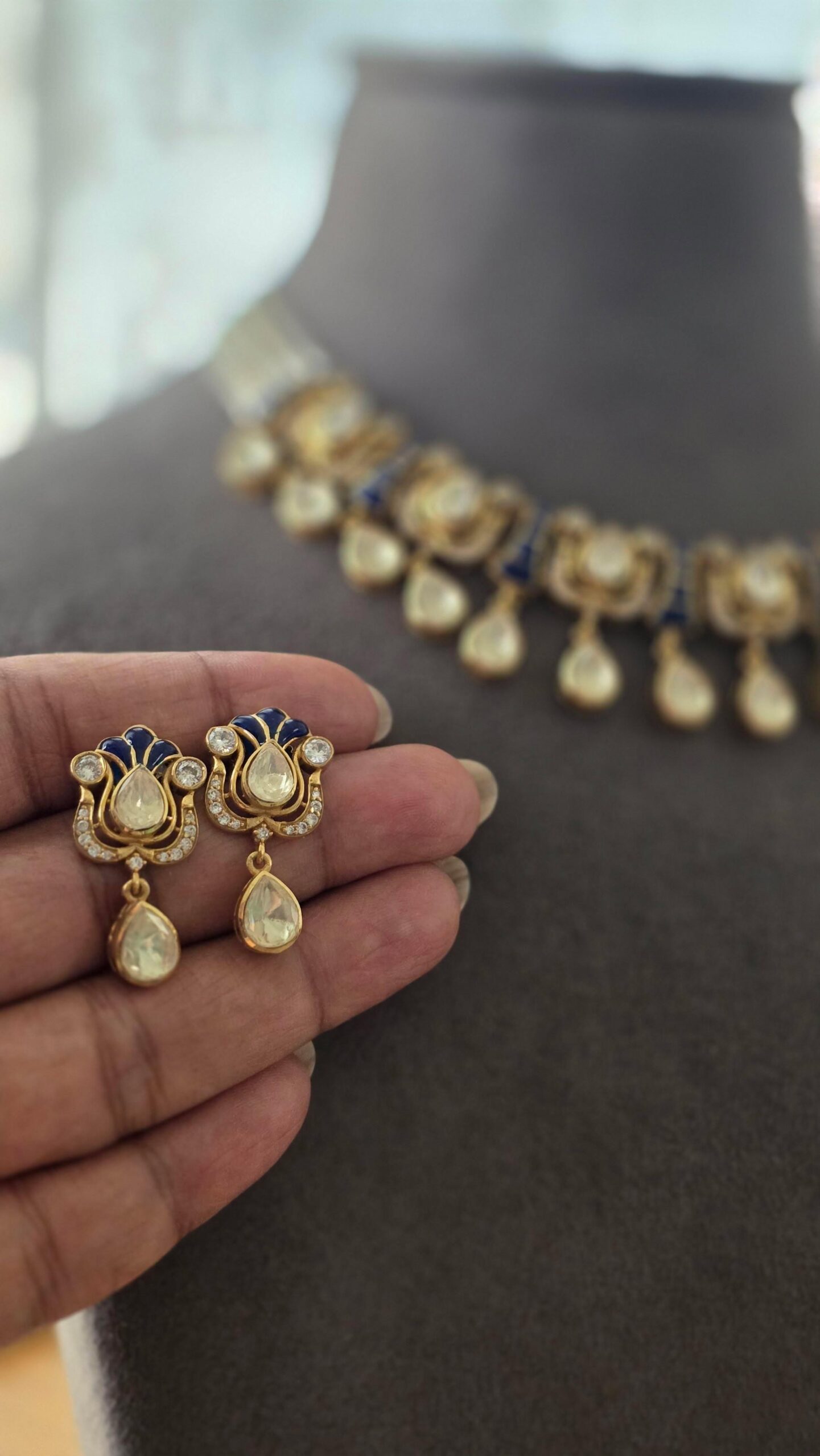 Veda delicate polki necklace Thumbnail