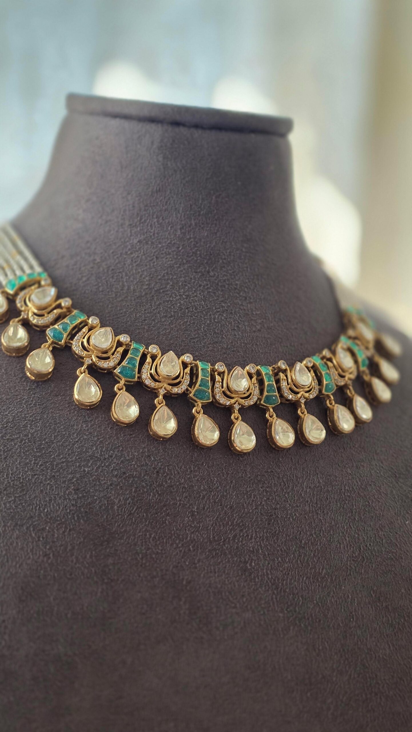 Veda delicate polki necklace Thumbnail