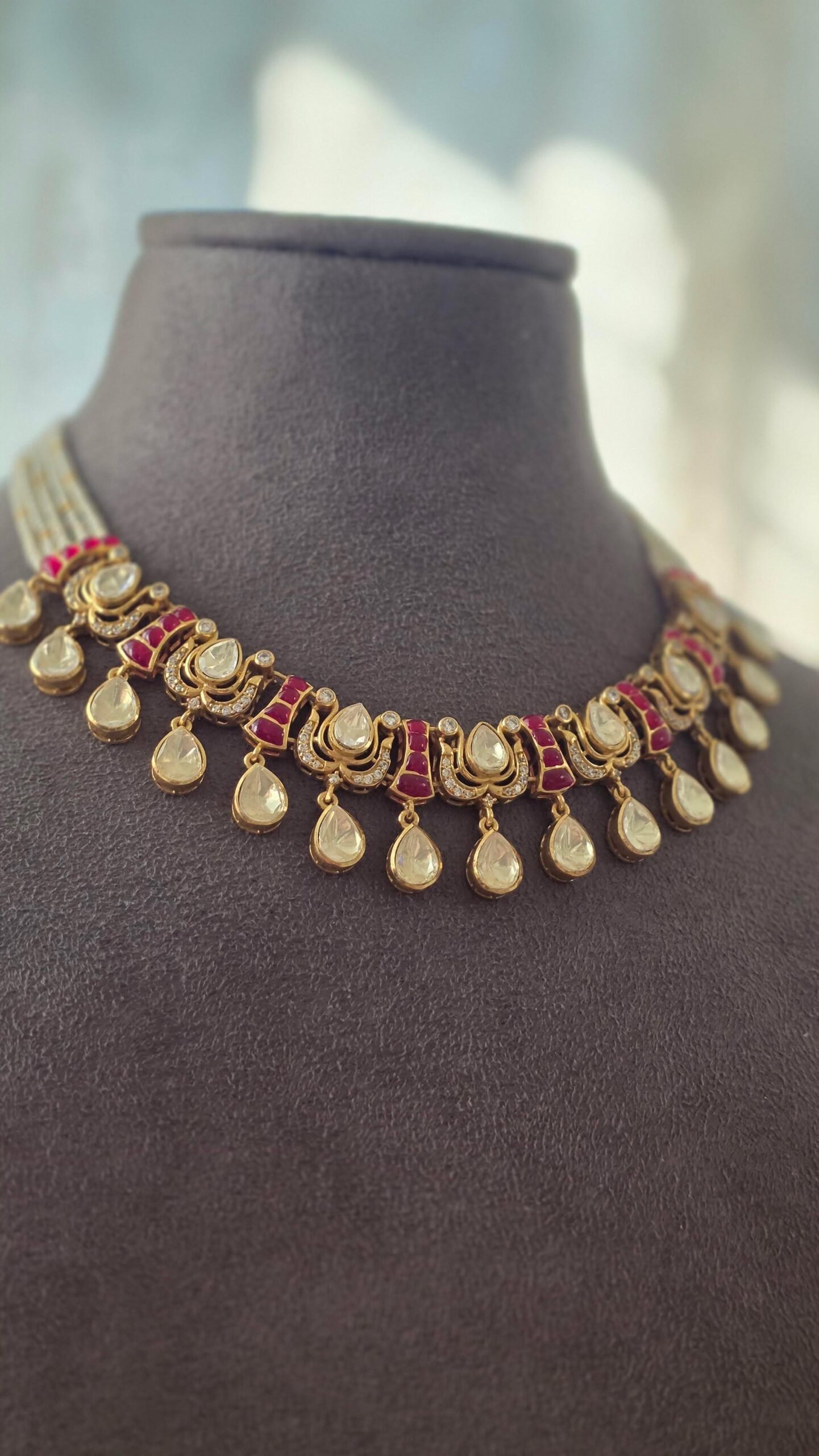 Veda delicate polki necklace Thumbnail