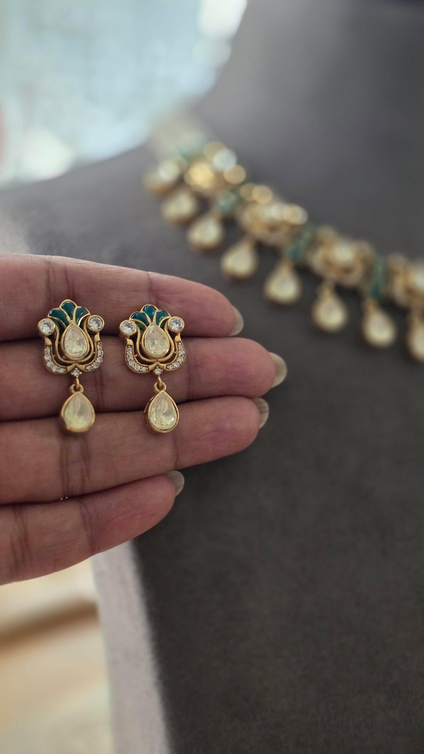 Veda delicate polki necklace Thumbnail