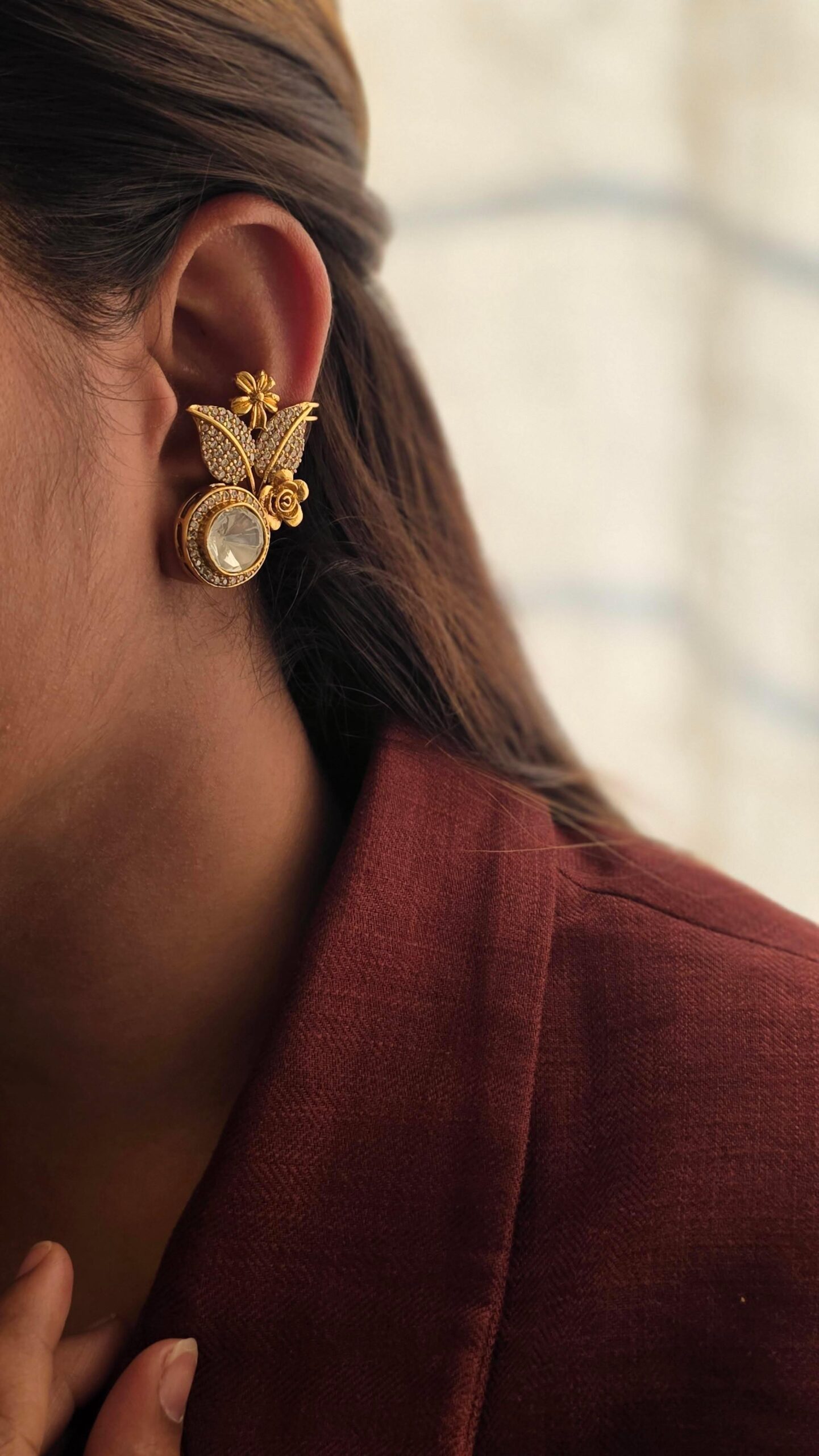 Nikita polki earrings & earcuff Thumbnail