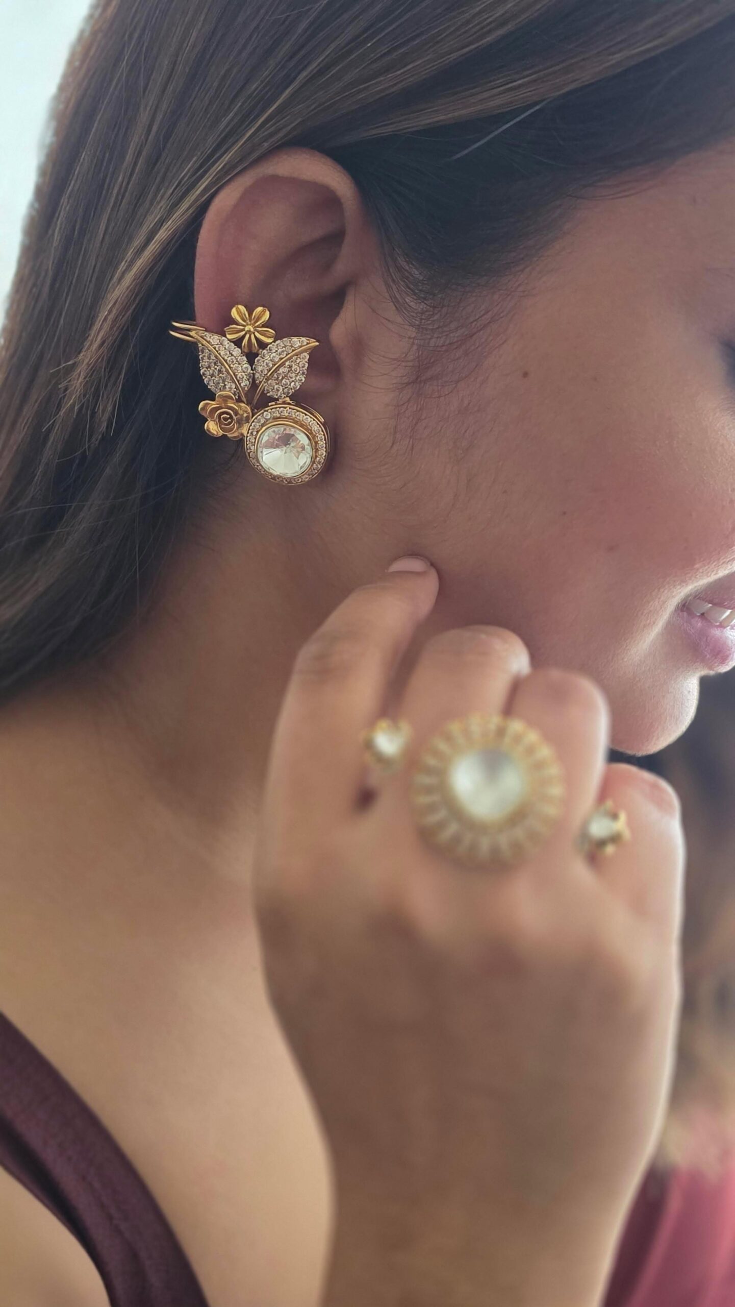 Nikita polki earrings & earcuff Thumbnail