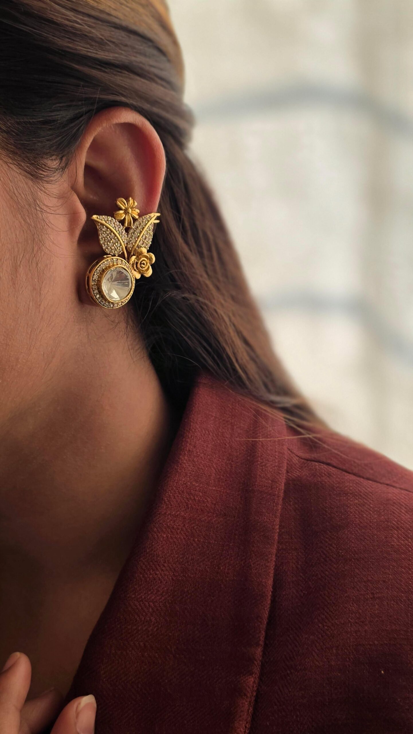 Nikita polki earrings & earcuff Thumbnail