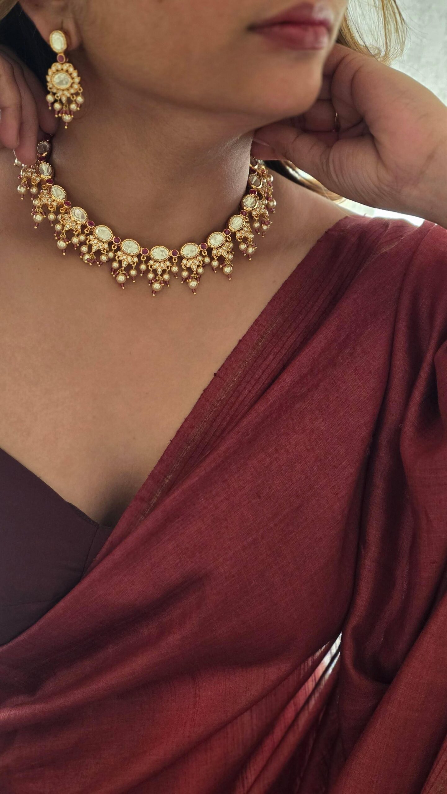 Purvi polki necklace Thumbnail