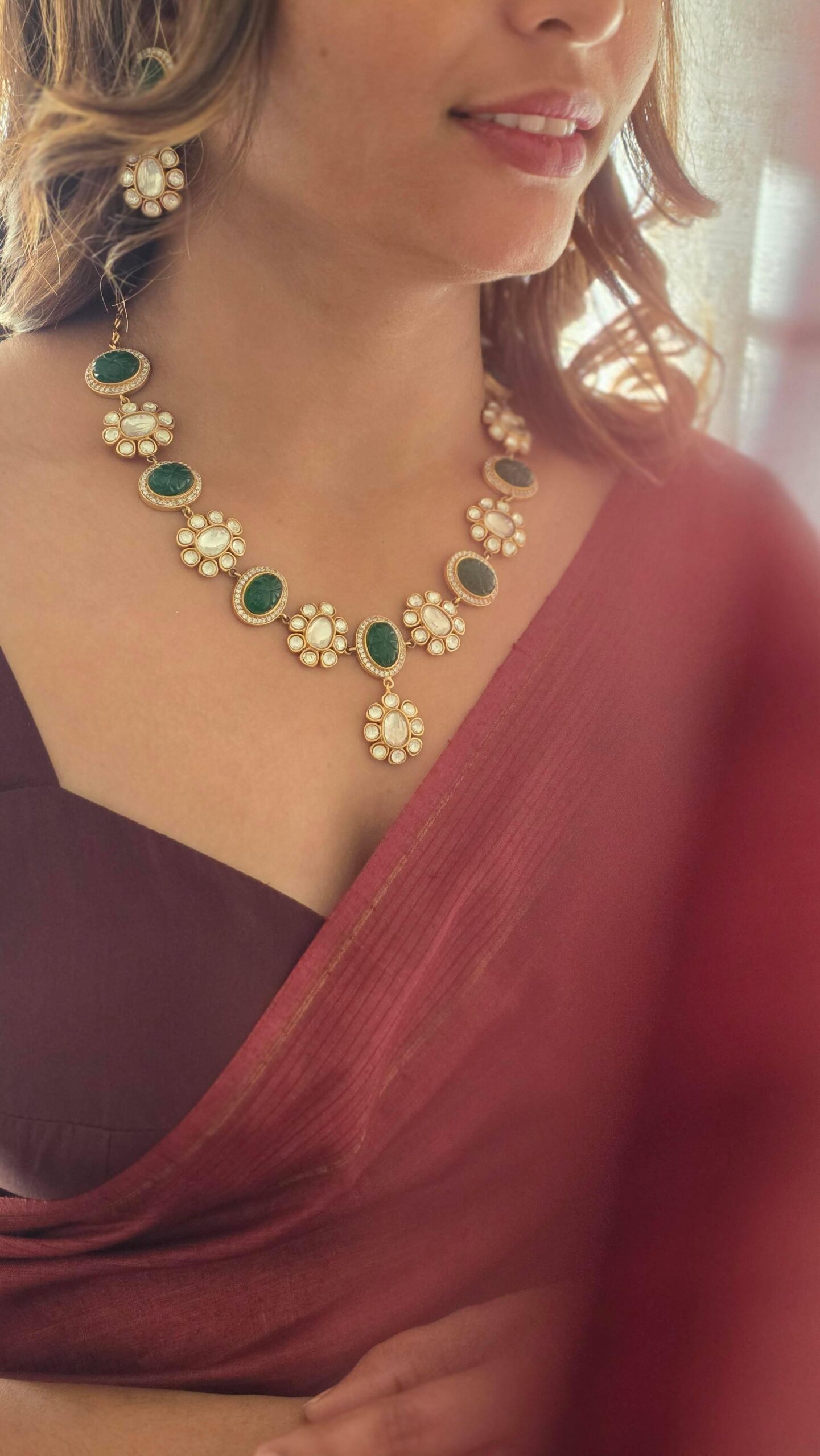 Roshni polki necklace Thumbnail