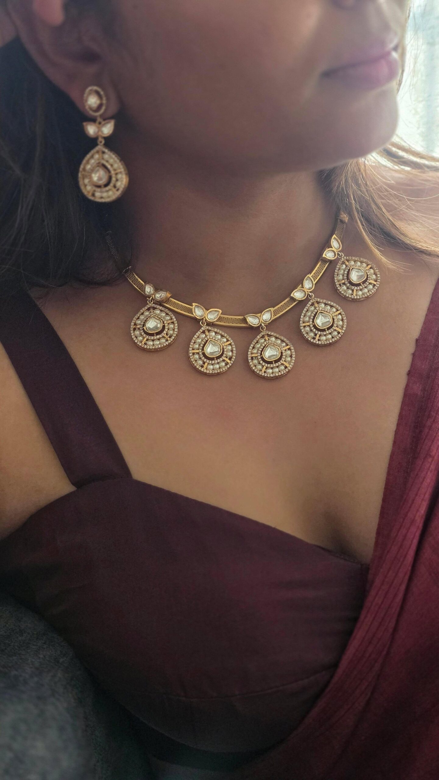 Aira polki necklace Thumbnail