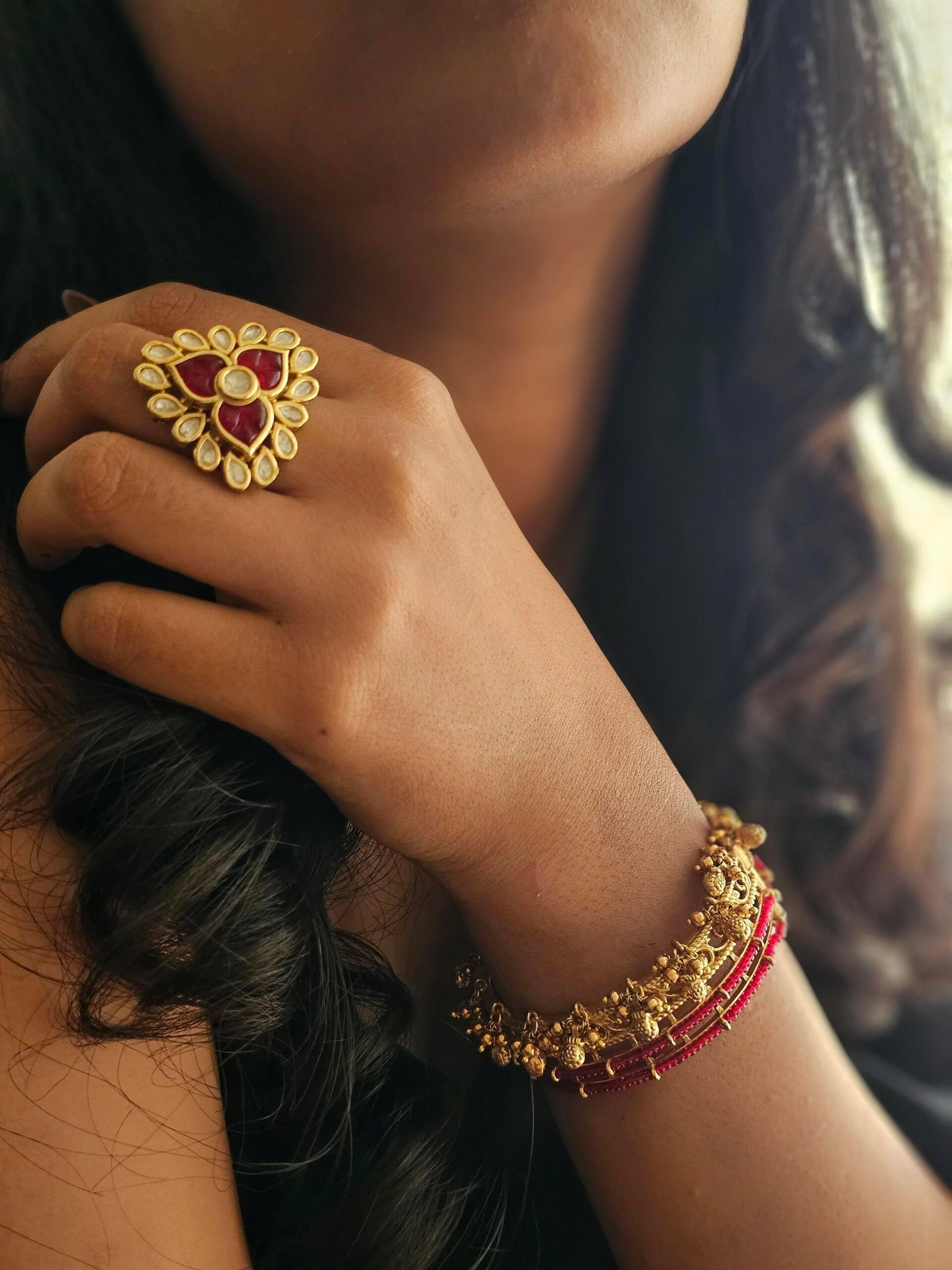 Aila handcrafted ghungroo bangles Thumbnail