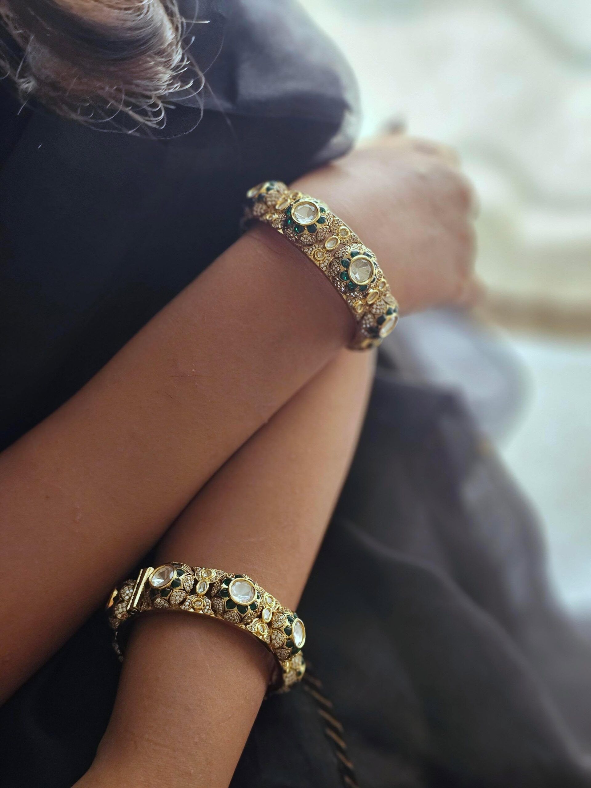 Nidhi openable polki bangles Thumbnail