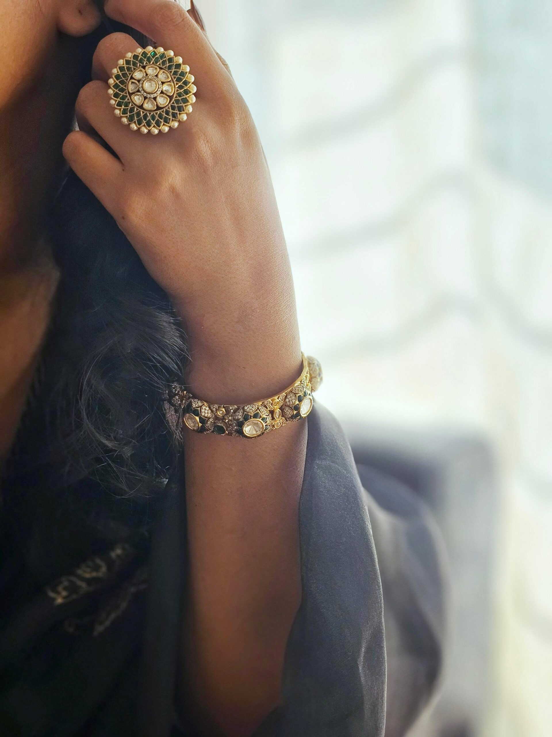 Nidhi openable polki bangles Thumbnail