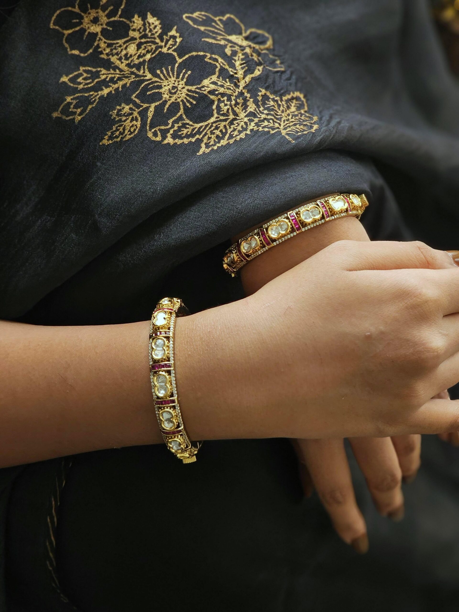 Vedika openable polki bangles Thumbnail