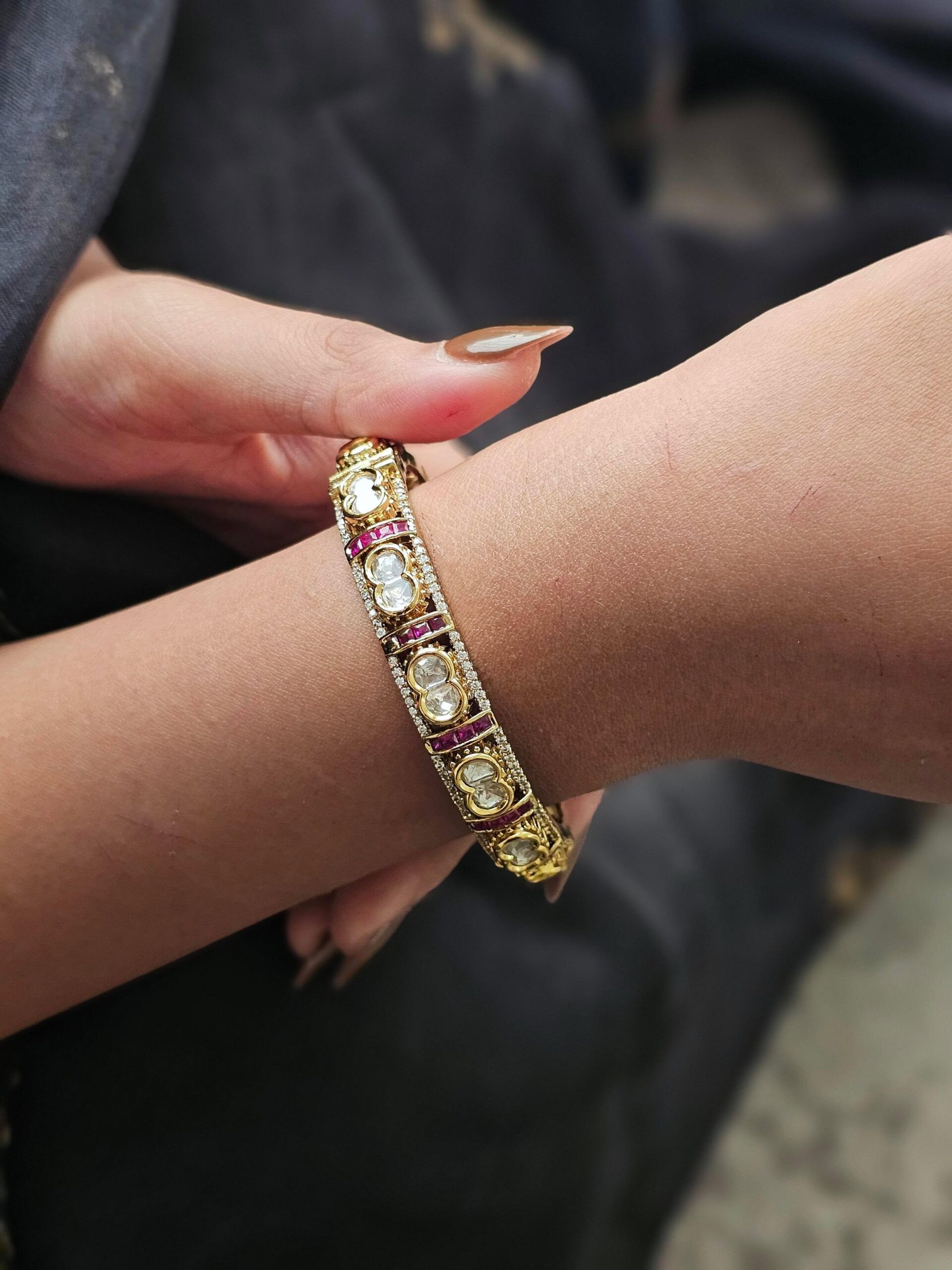 Vedika openable polki bangles Thumbnail
