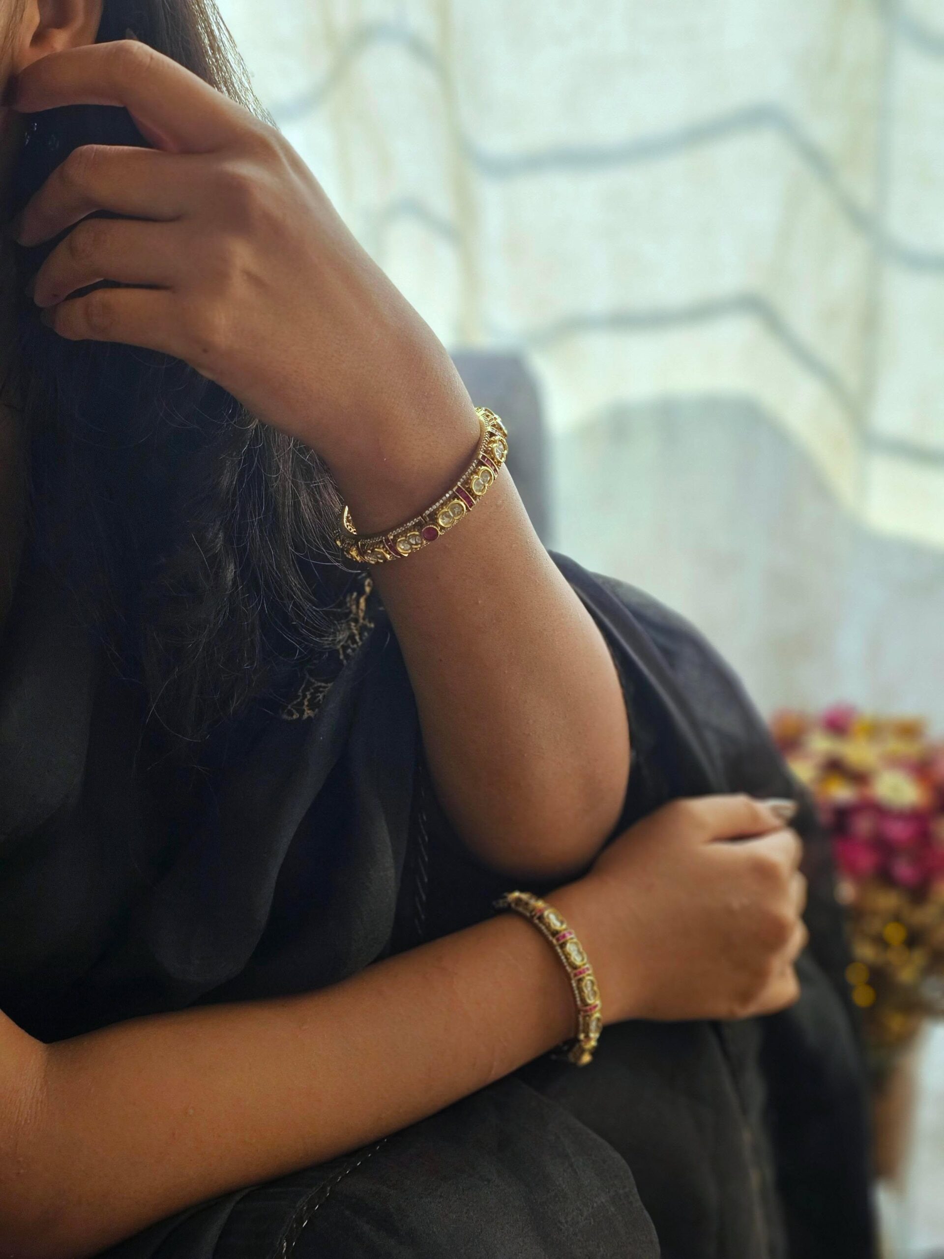 Vedika openable polki bangles Thumbnail