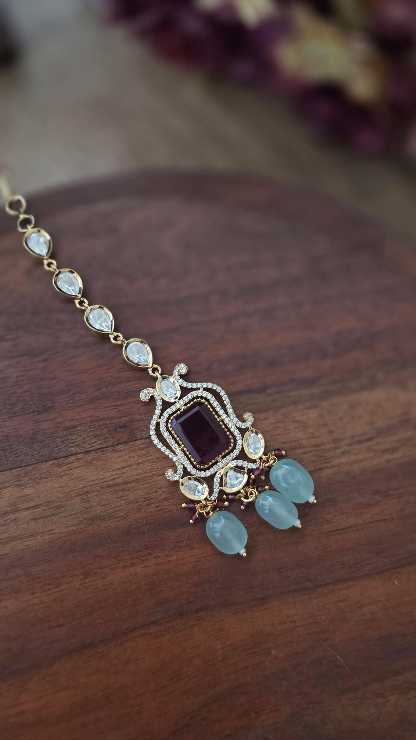 Mayur zari polki choker Thumbnail