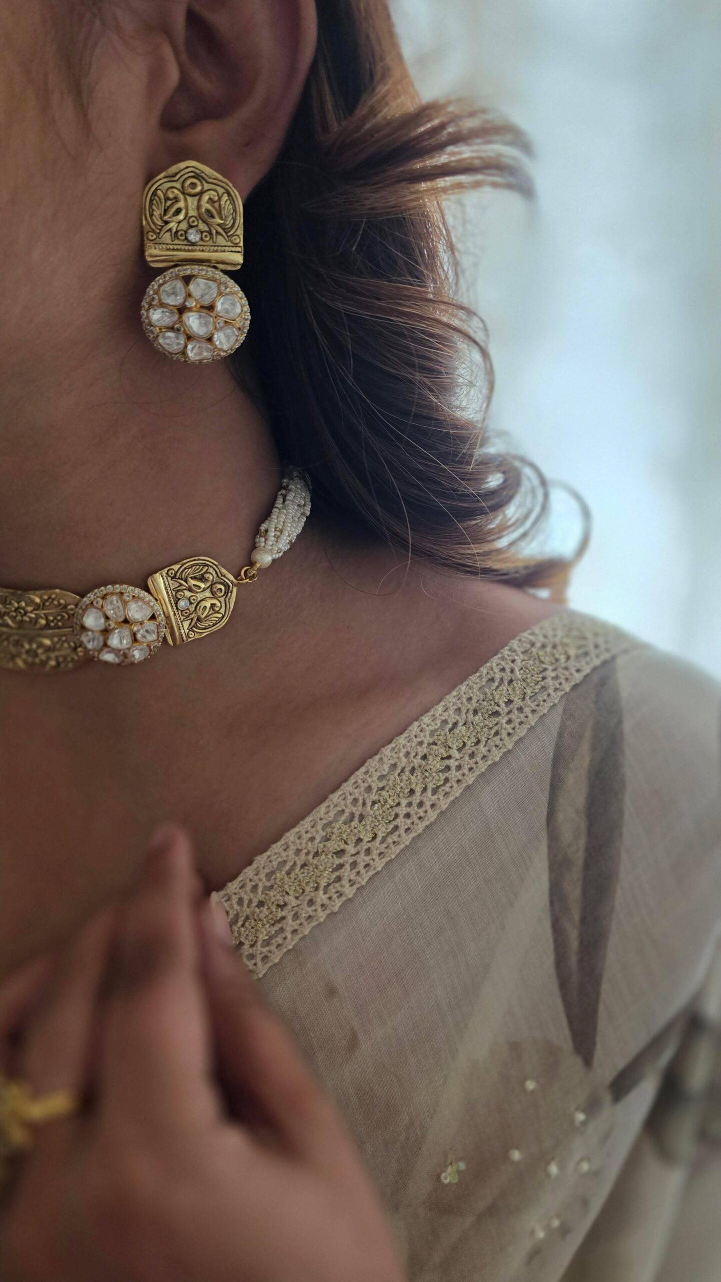 Afsa polki choker Thumbnail